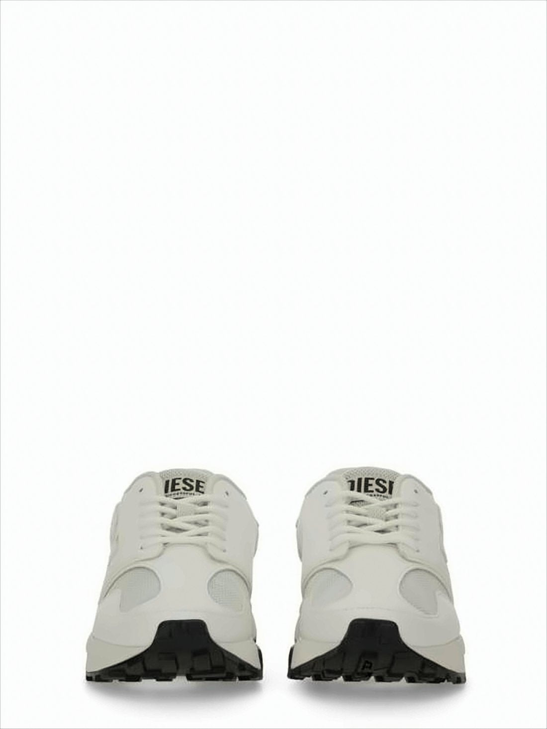 Sleek Off-White Sneakers with Calf Leather Accents