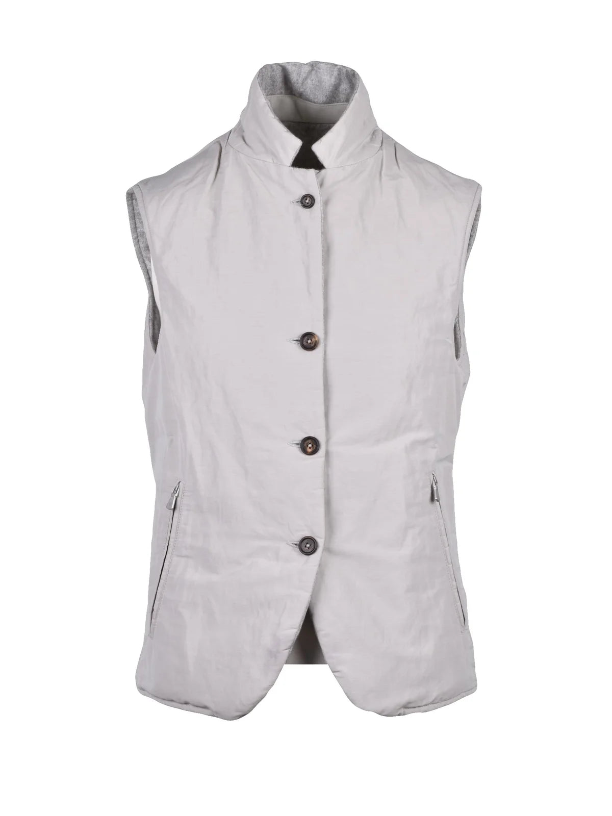Grey Silk Cashmere Flannel Vest