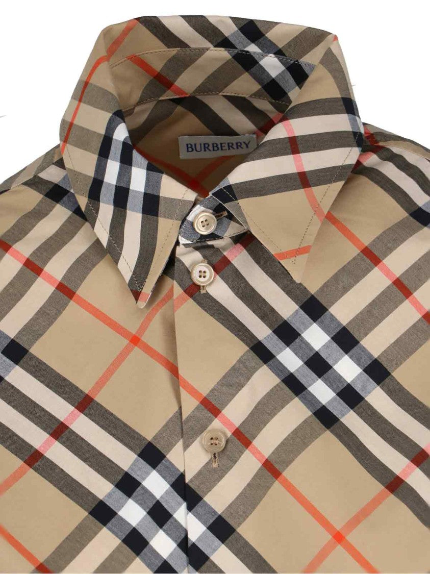 "Check" Shirt – Beige