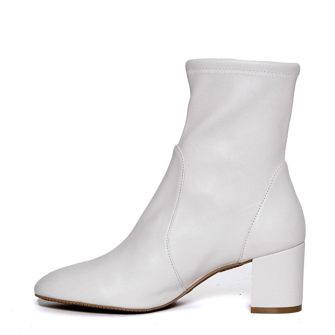 White Suede Ankle Boot 60Mm Heel