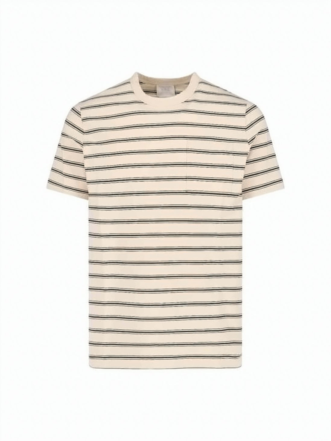 Short-Sleeved T-Shirt with Contrasting Stripes