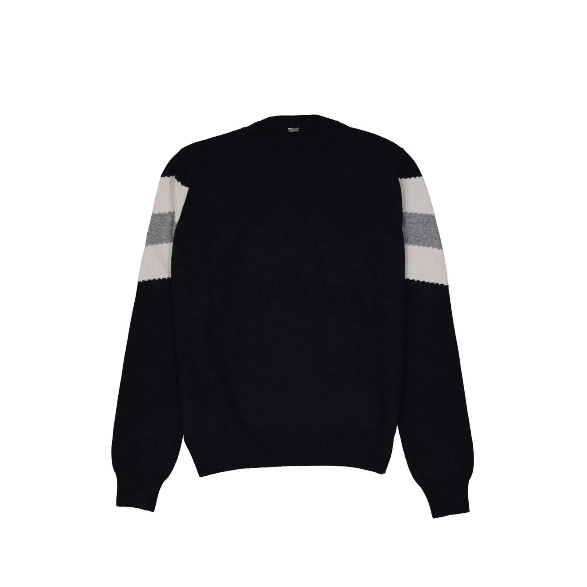 Zigzag-Stripe Wool Sweater with Bold Chevron Pattern