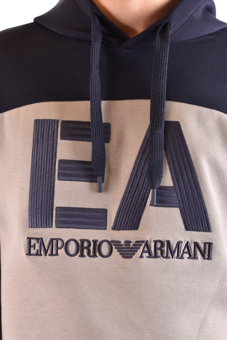 Two-Tone Sweatshirt With Embroidered Logo