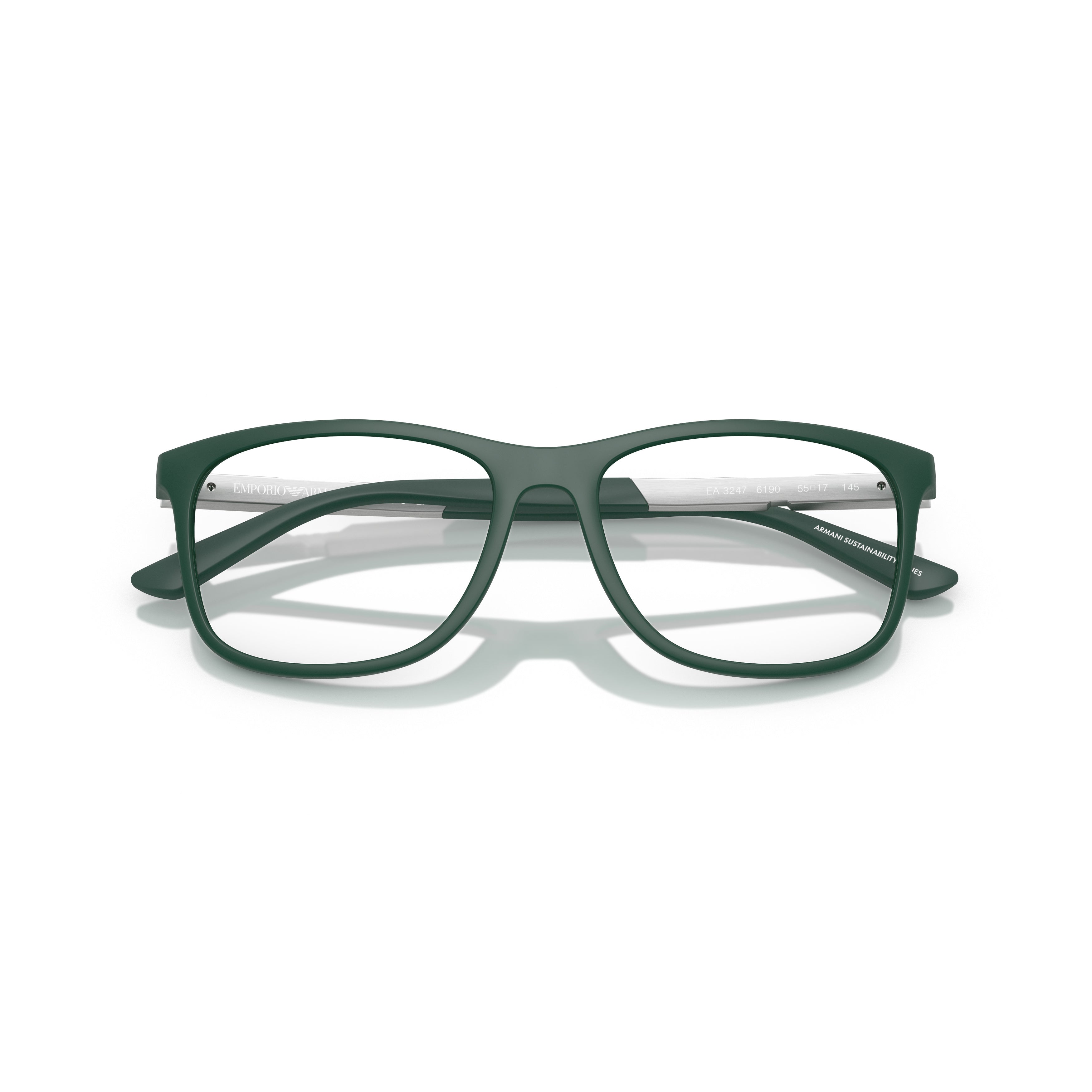 0ea3247 Oversized Square Frame Eyeglasses in Deep Green Matte Finish