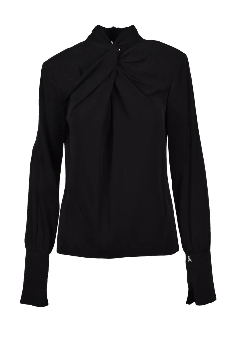 High Neck Blouse - Black