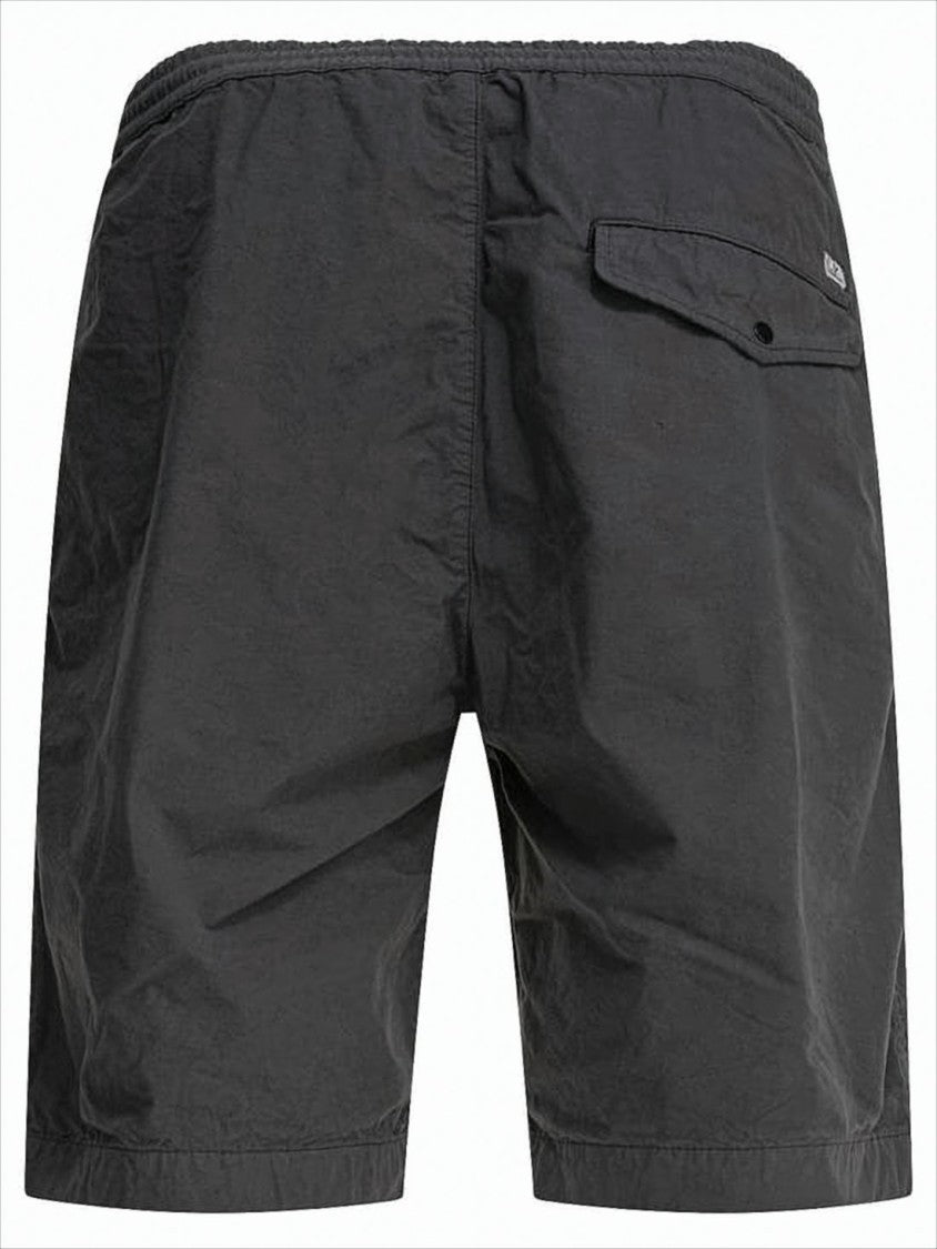 Relaxed Fit Black Shorts with Utility Pockets