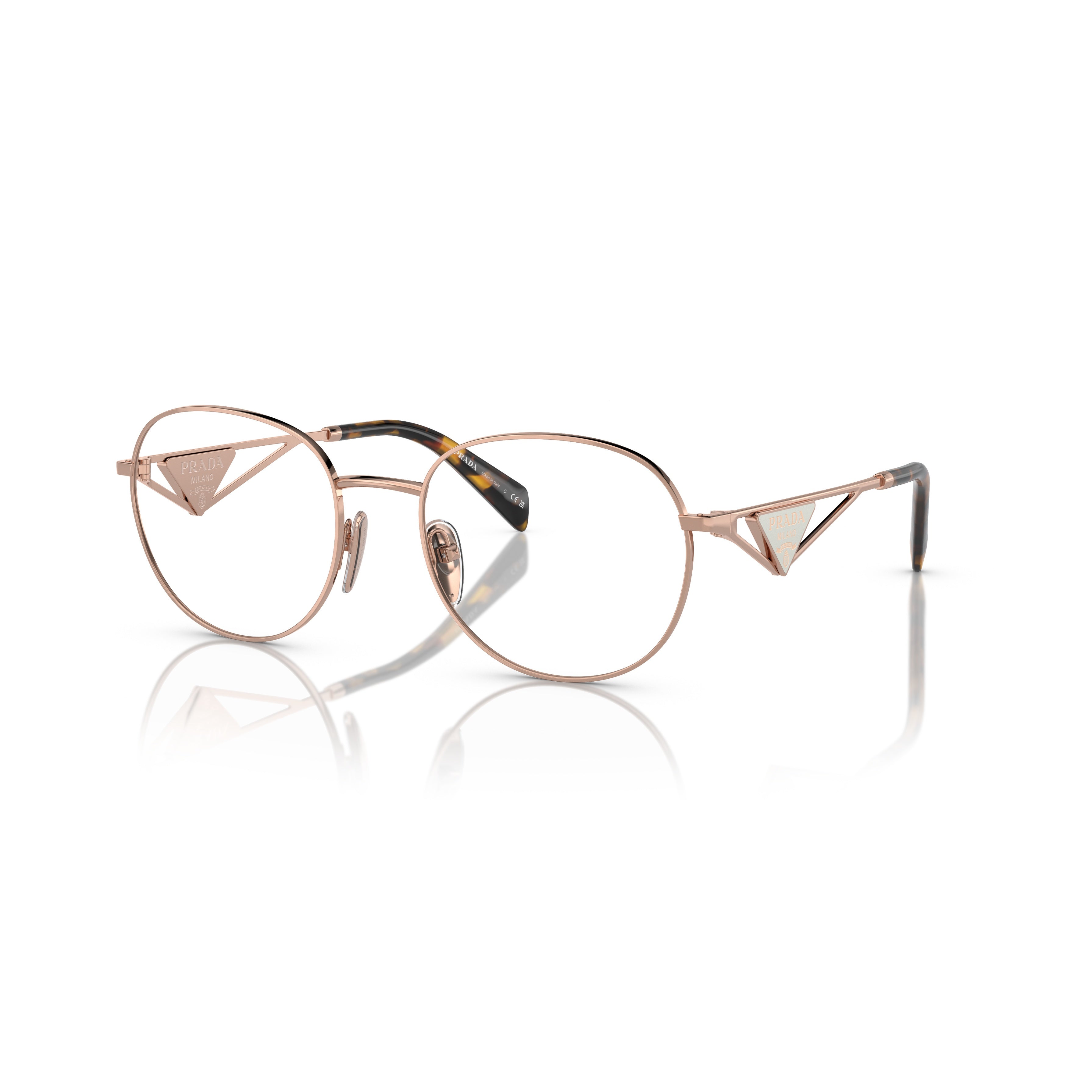 0pr A50v Rose Gold Metal Frame Eyeglasses