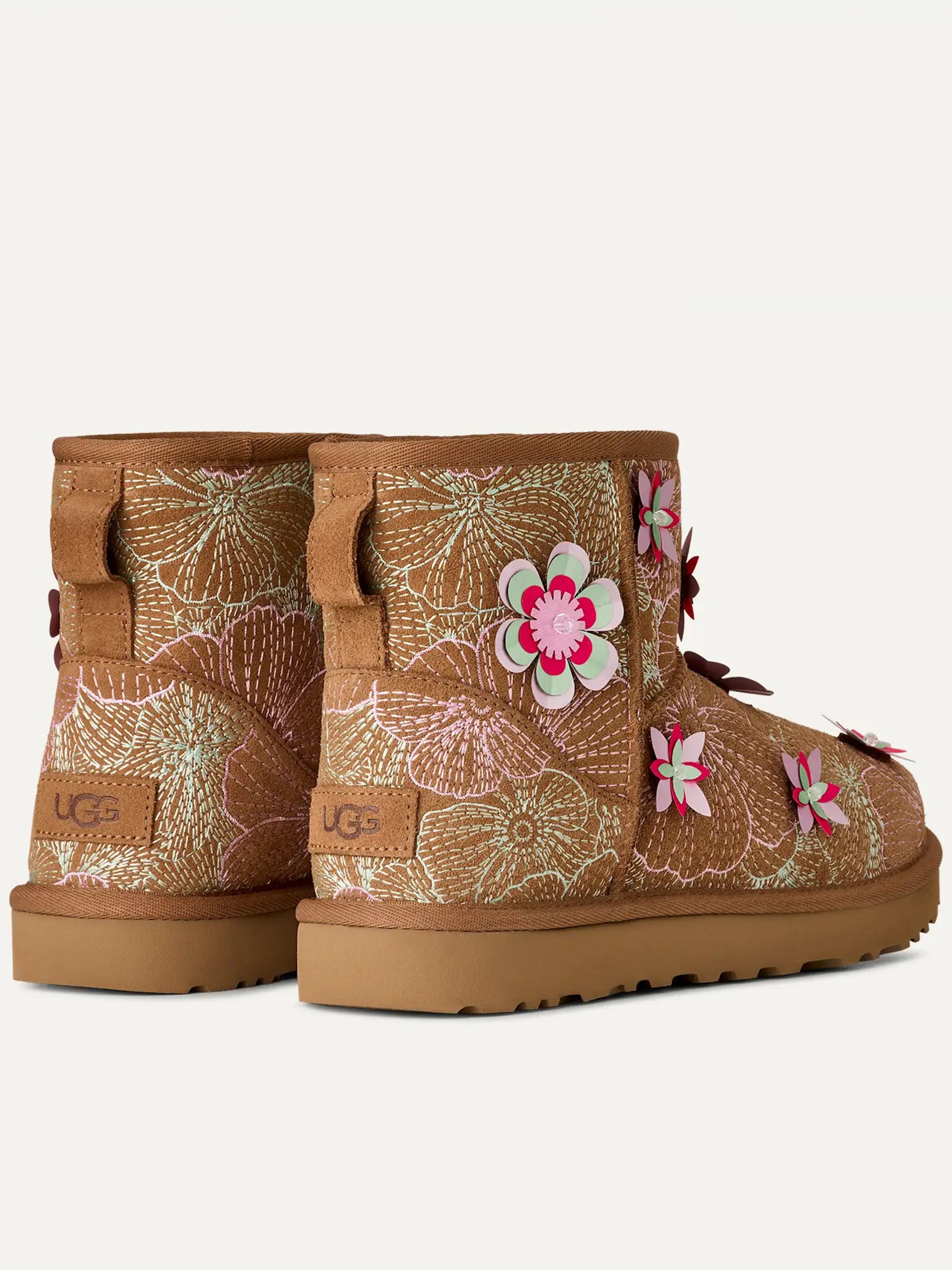 Brown Classic Mini Meadow Embroidered Boots