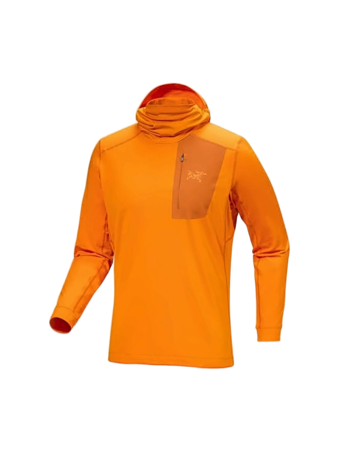Orange Long-Sleeve Activewear Top