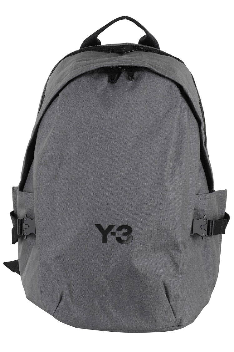 Spacious Gray Backpack with Dual Compartments