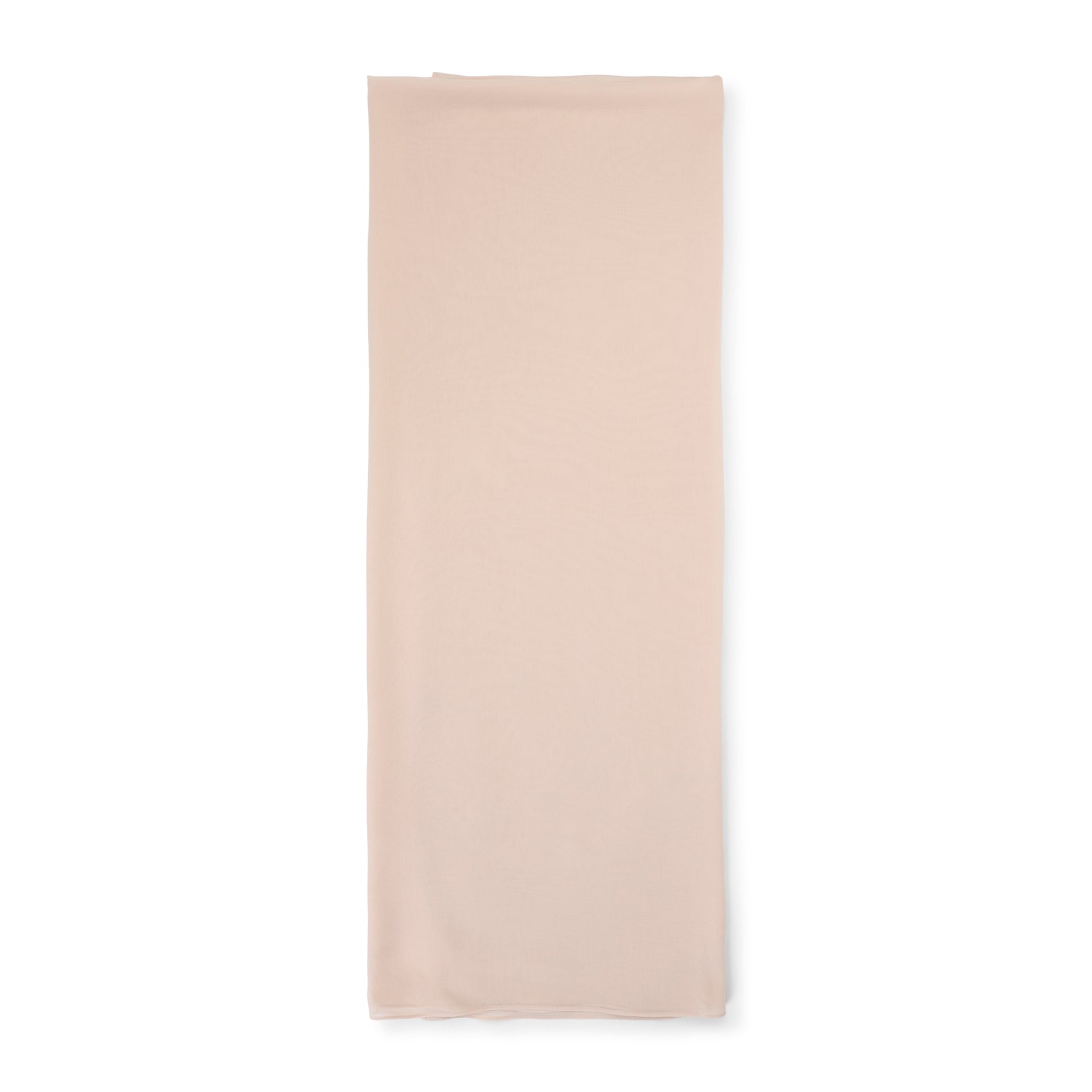 Long Rectangular Silk Scarf In Soft Nude