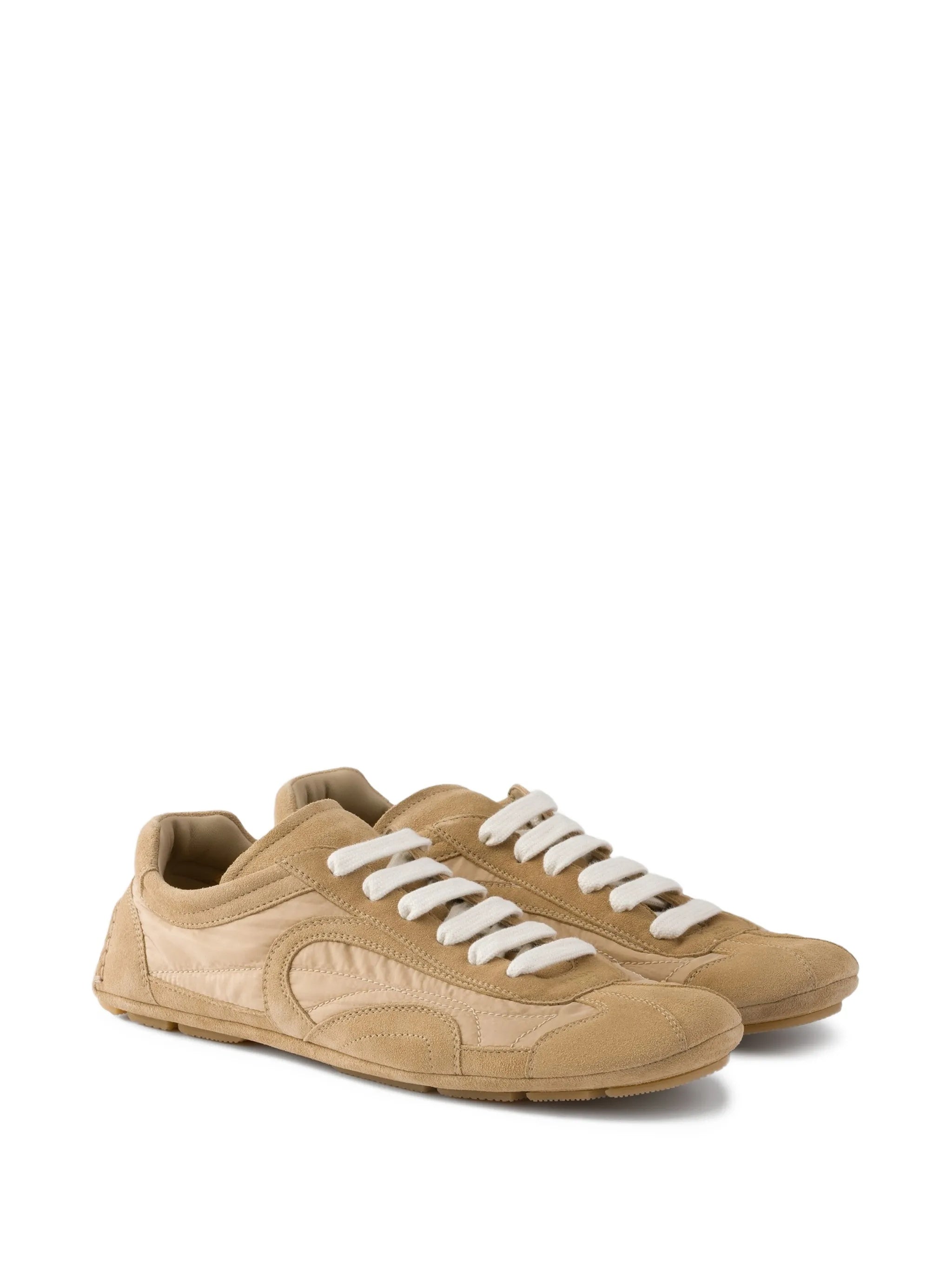 Beige Montecarlo Suede/Smooth Texture Sneakers