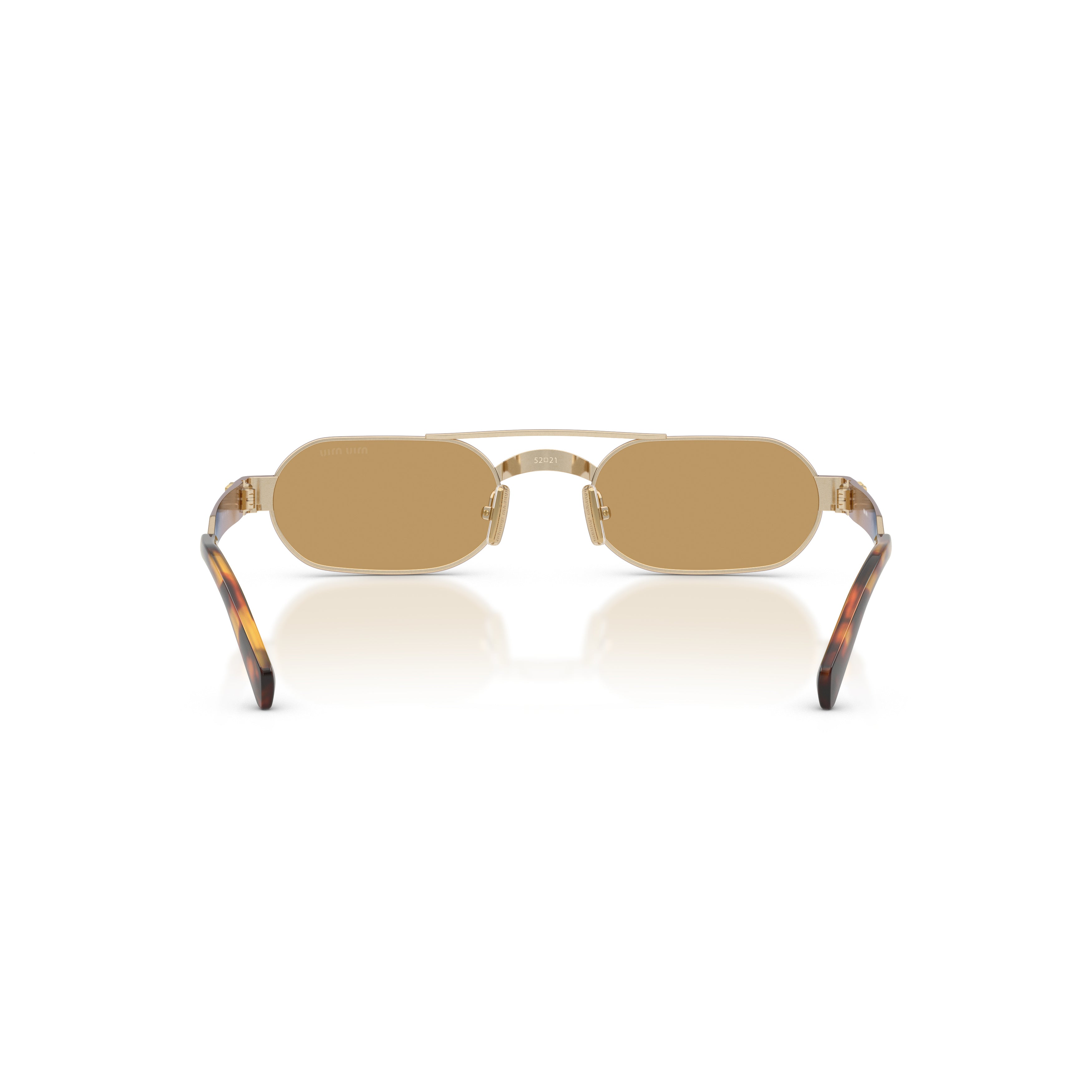 0mu B52s Rectangular Gold Metal Frame Sunglasses