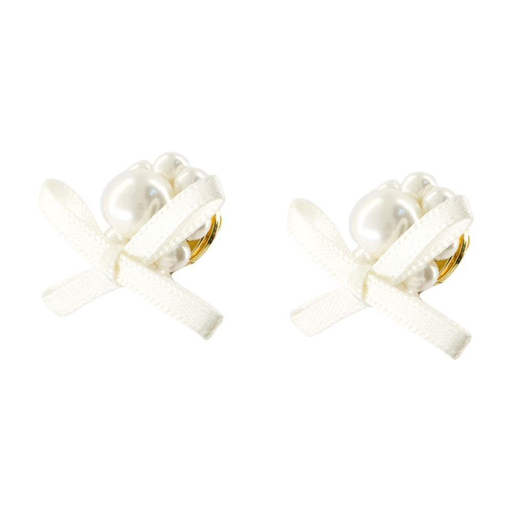 Petite Daisy Earrings - Synthetic - White