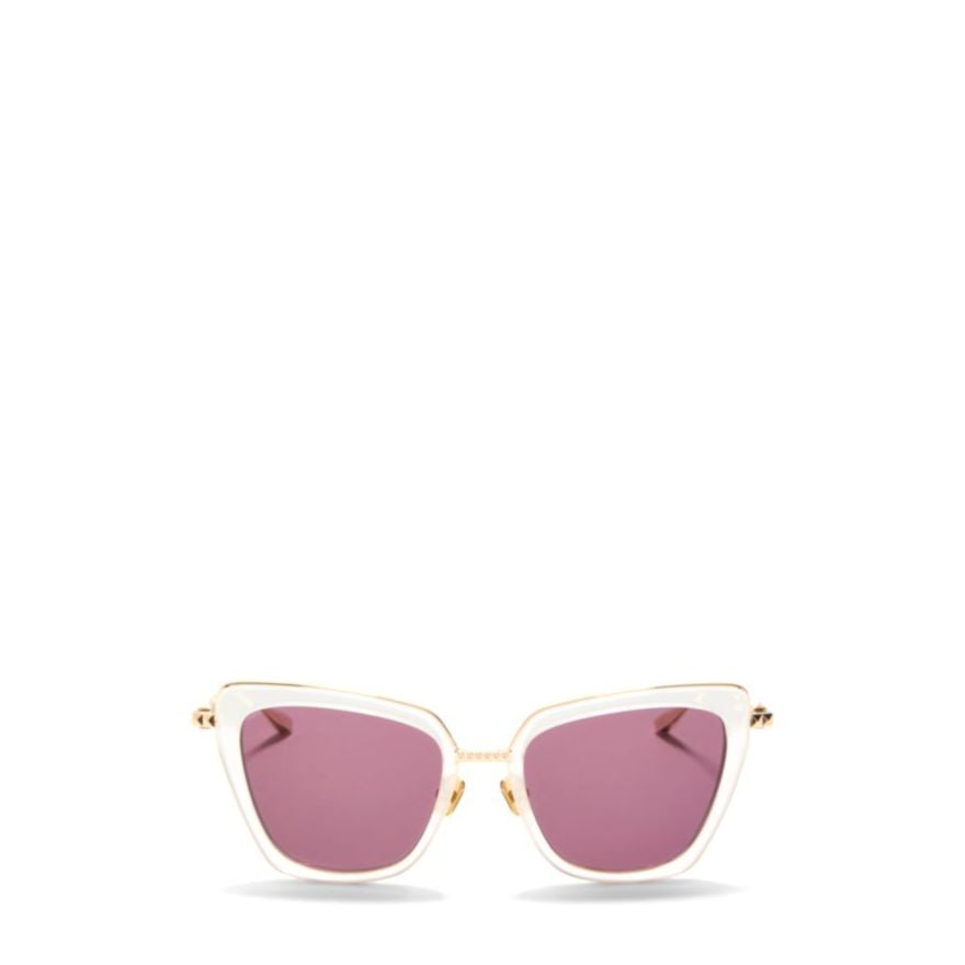 V - Daydream Ii Translucent White Cat-Eye Sunglasses