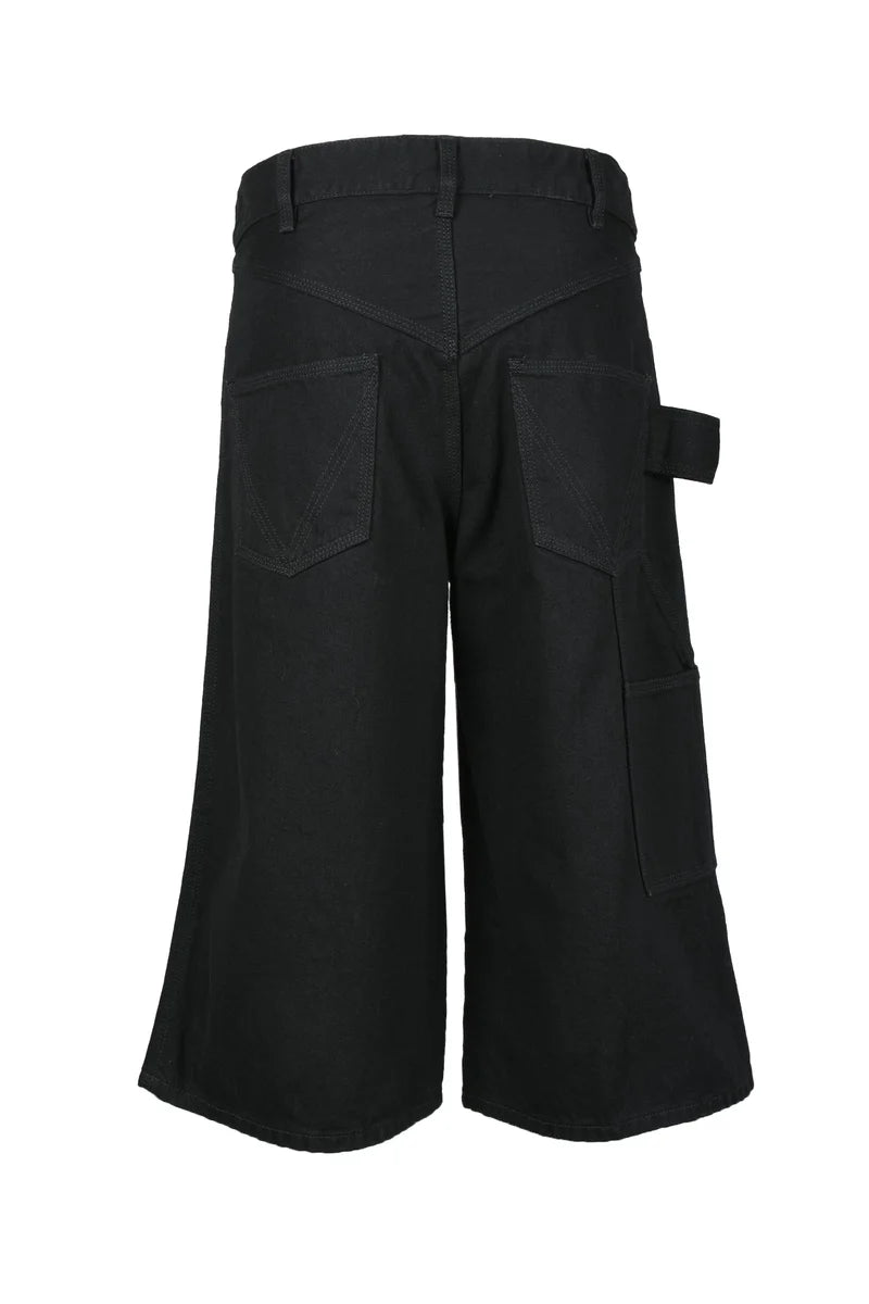 Cotton Bermuda Shorts - Black