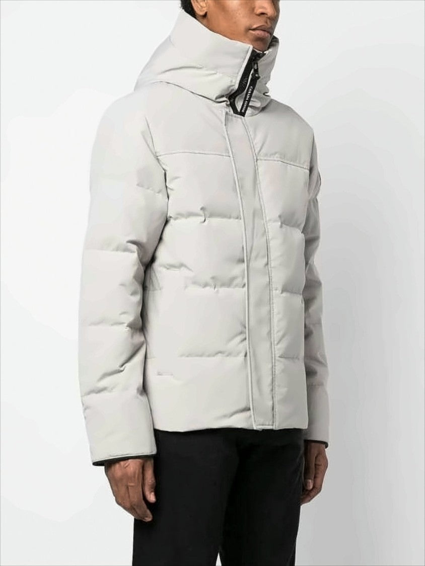 Quilted Down Jacket with High Collar