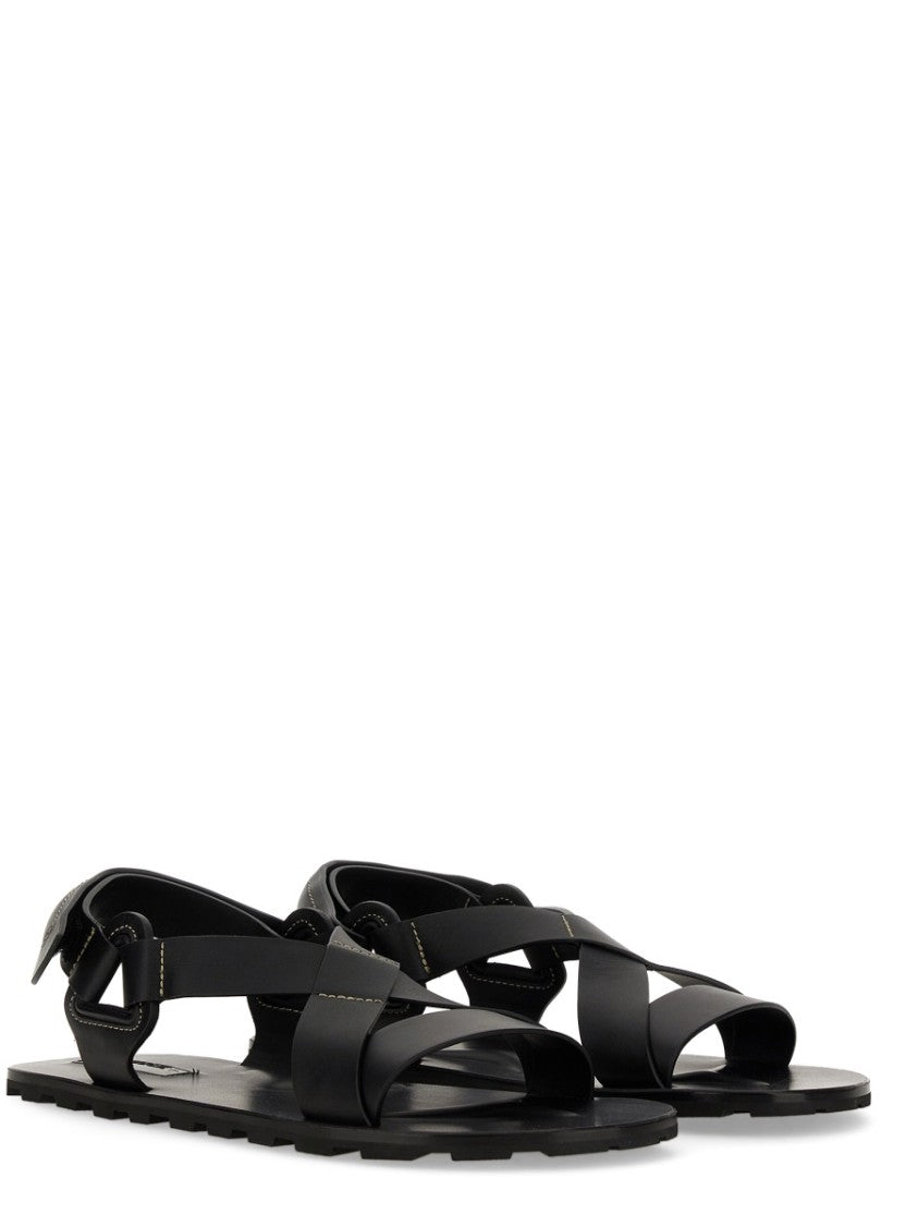 Crisscross Strap Sandal With Durable Rubber Sole