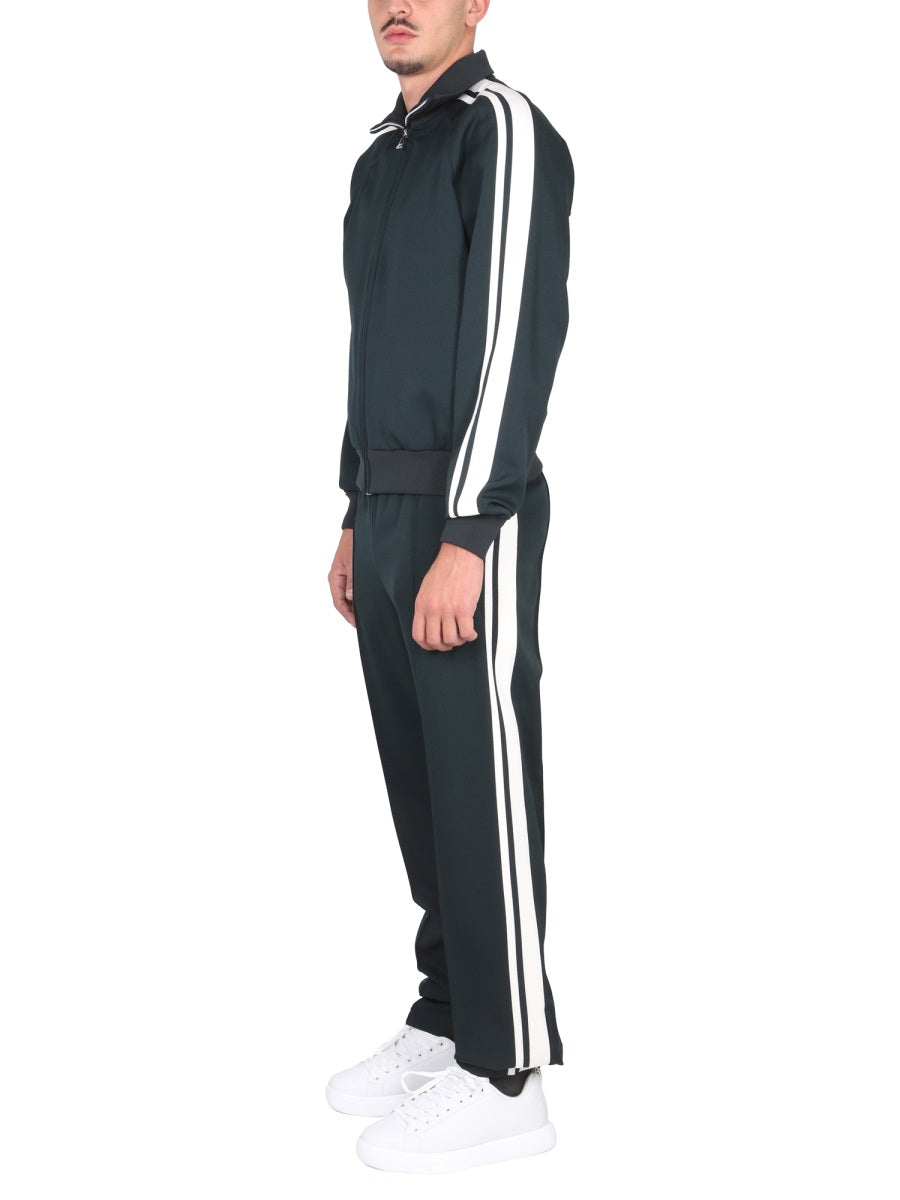 High Neck Wool-Elastane Blend Suit Jacket