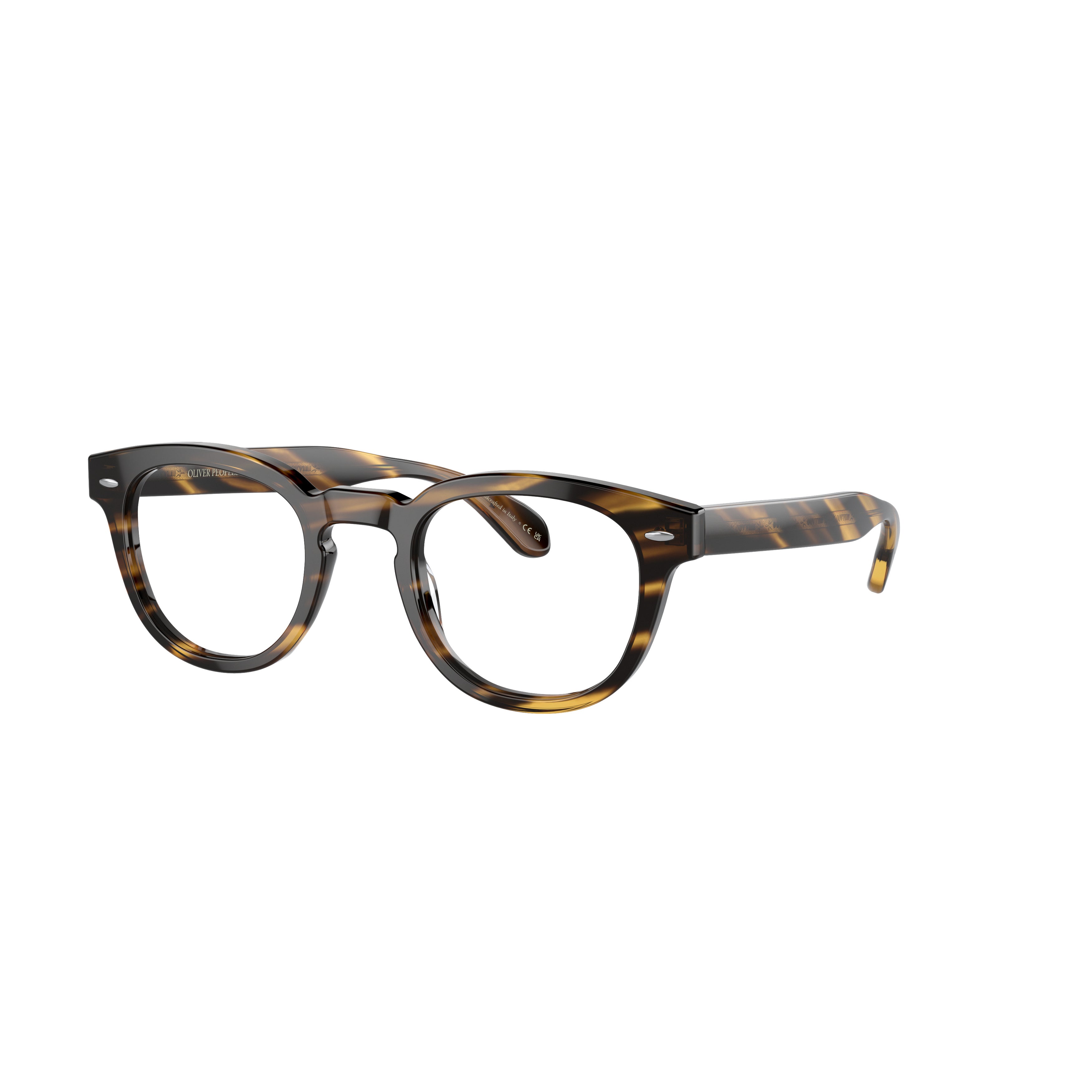 0ov5036 Round Tortoiseshell Frame Eyeglasses with Keyhole Bridge