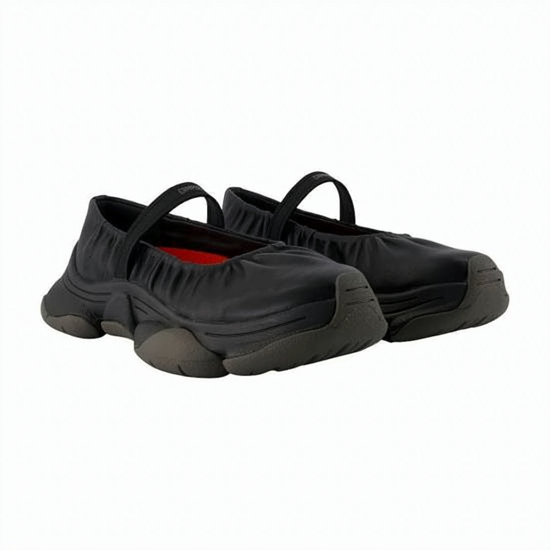 Soft Gathered Upper Sneakers With Chunky Rubber Sole
