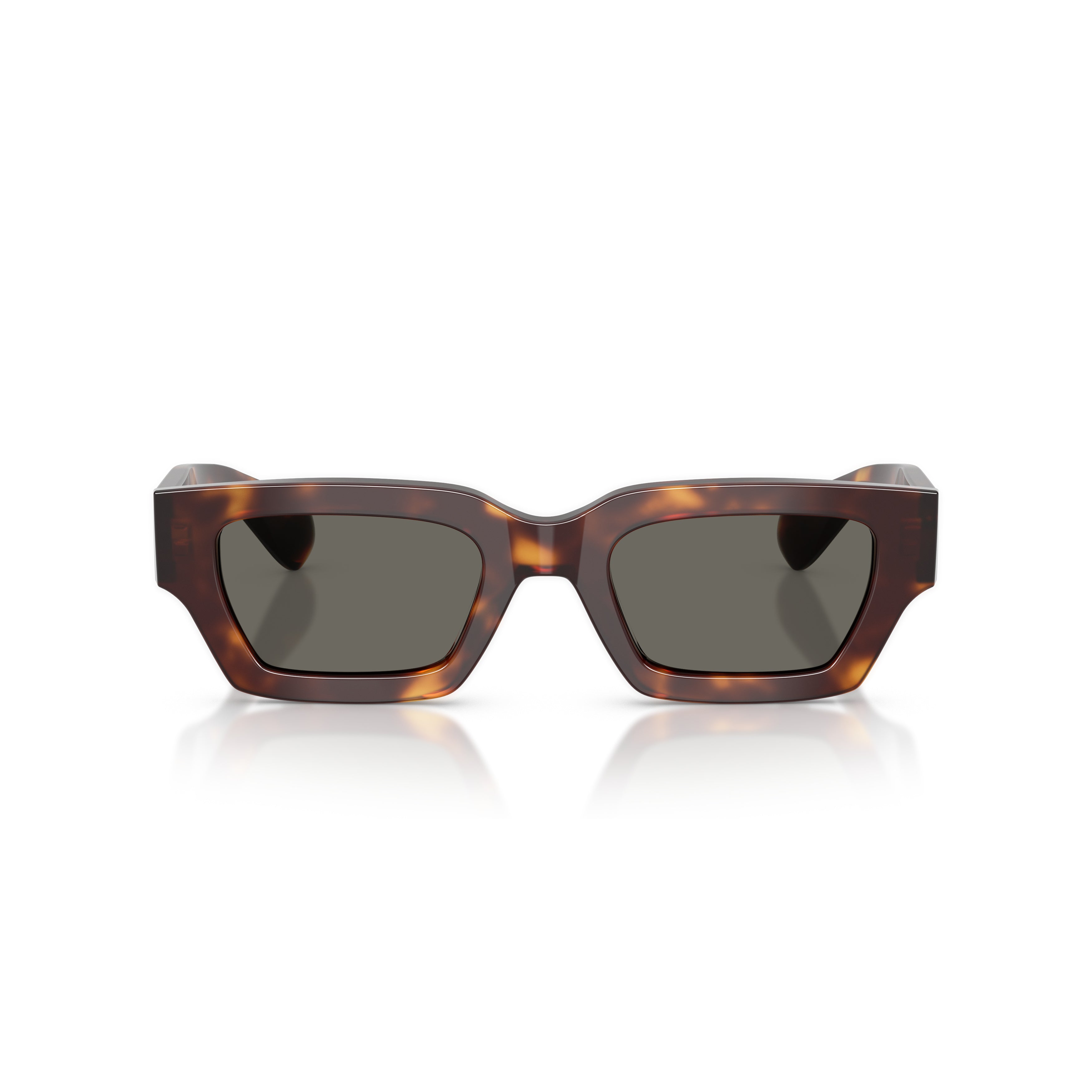 0Ov5612Su Bold Rectangular Frame Tortoiseshell Sunglasses