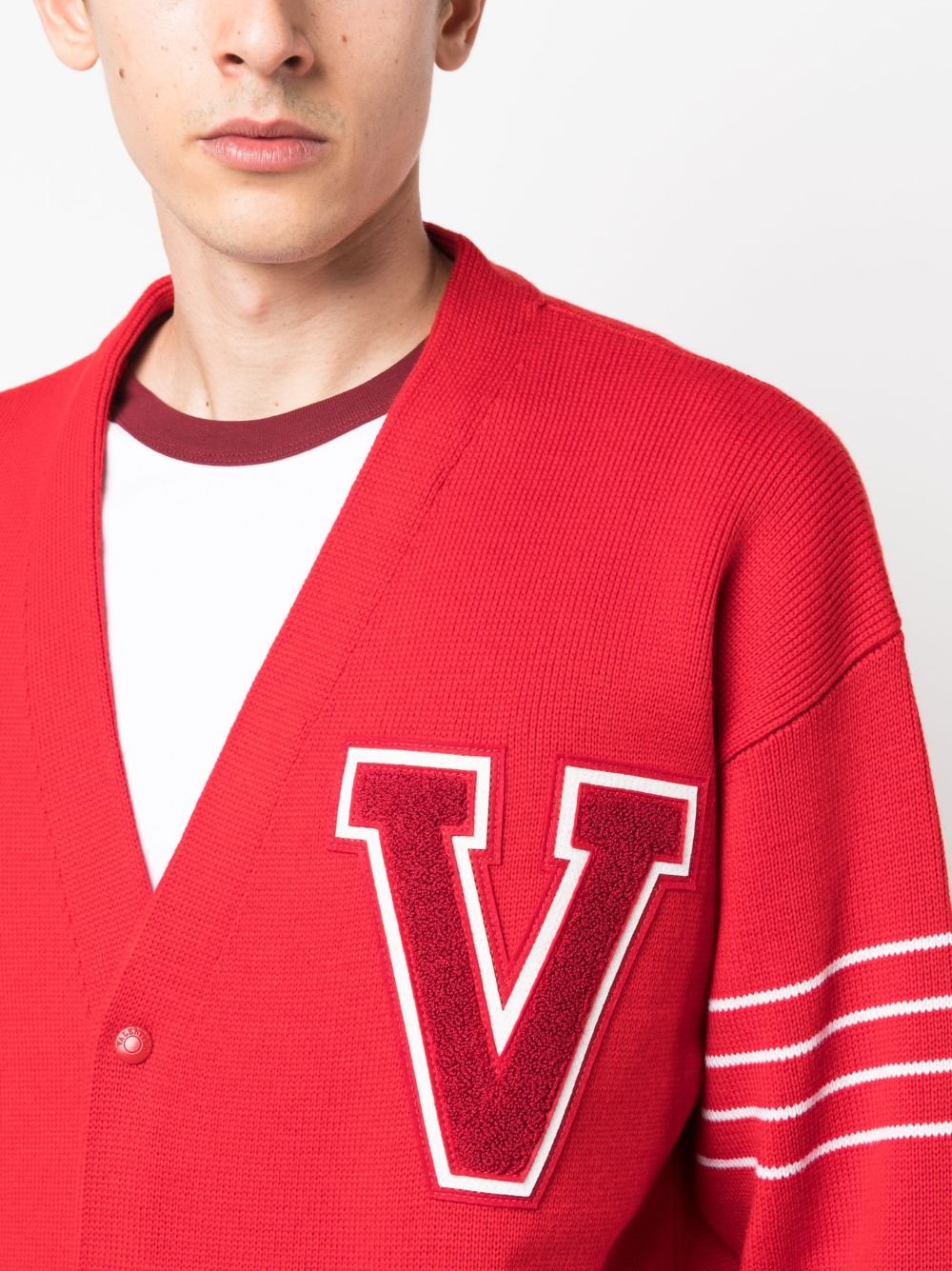 VLogo-Patch Wool Cardigan
