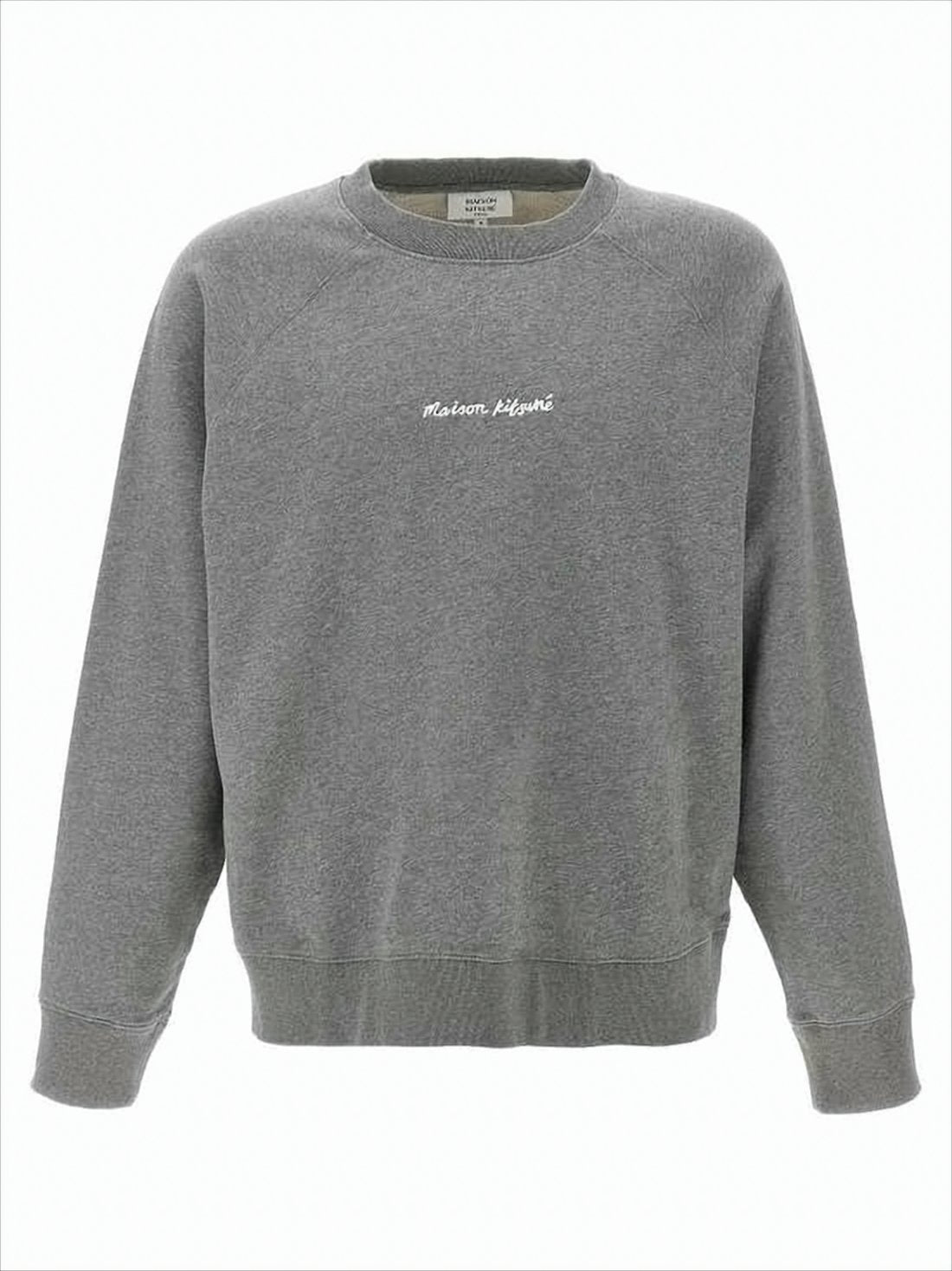 Relaxed Fit Long-Sleeve Sweatshirt with Ribbed Details