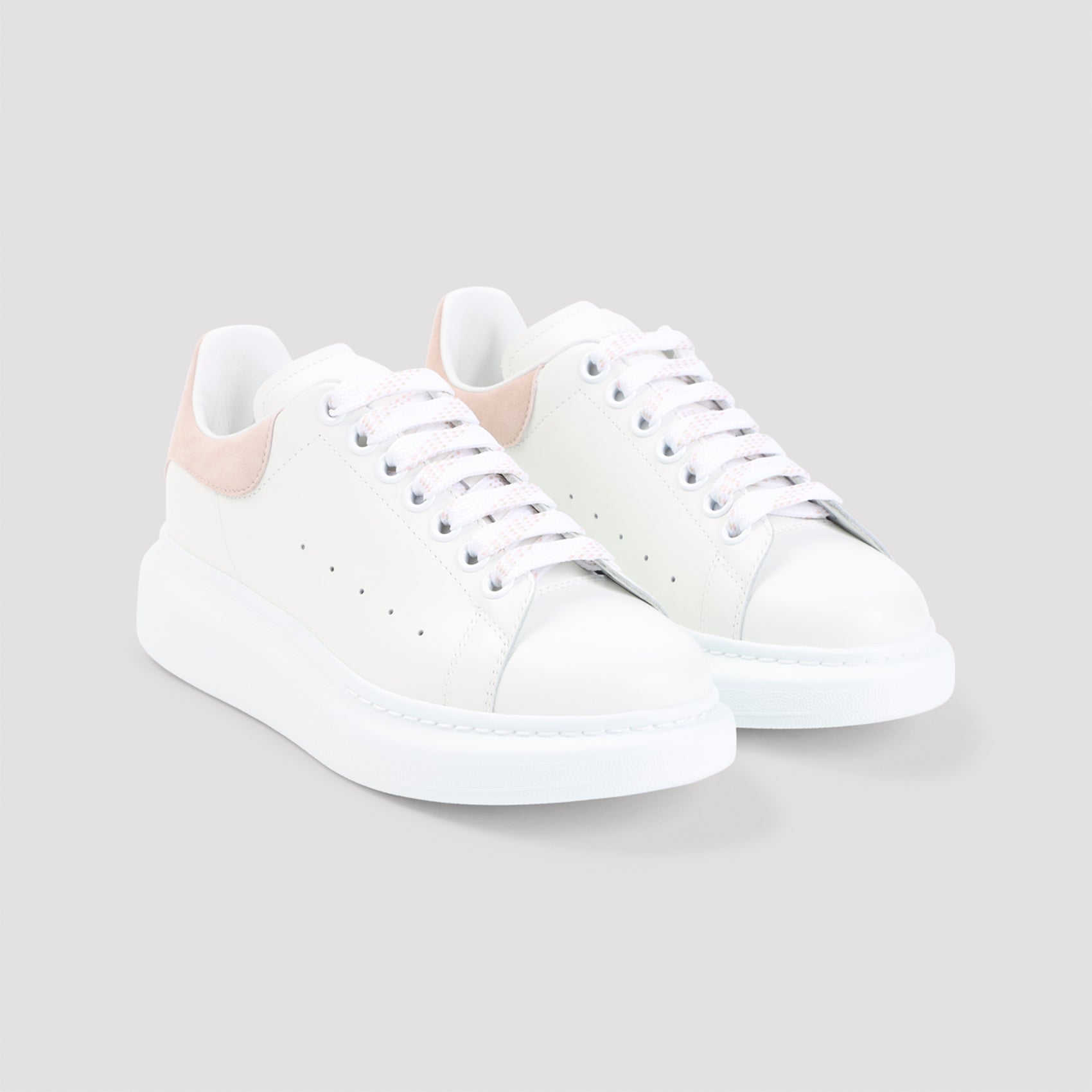 Calf Leather Sneakers with Elevated Rubber Sole