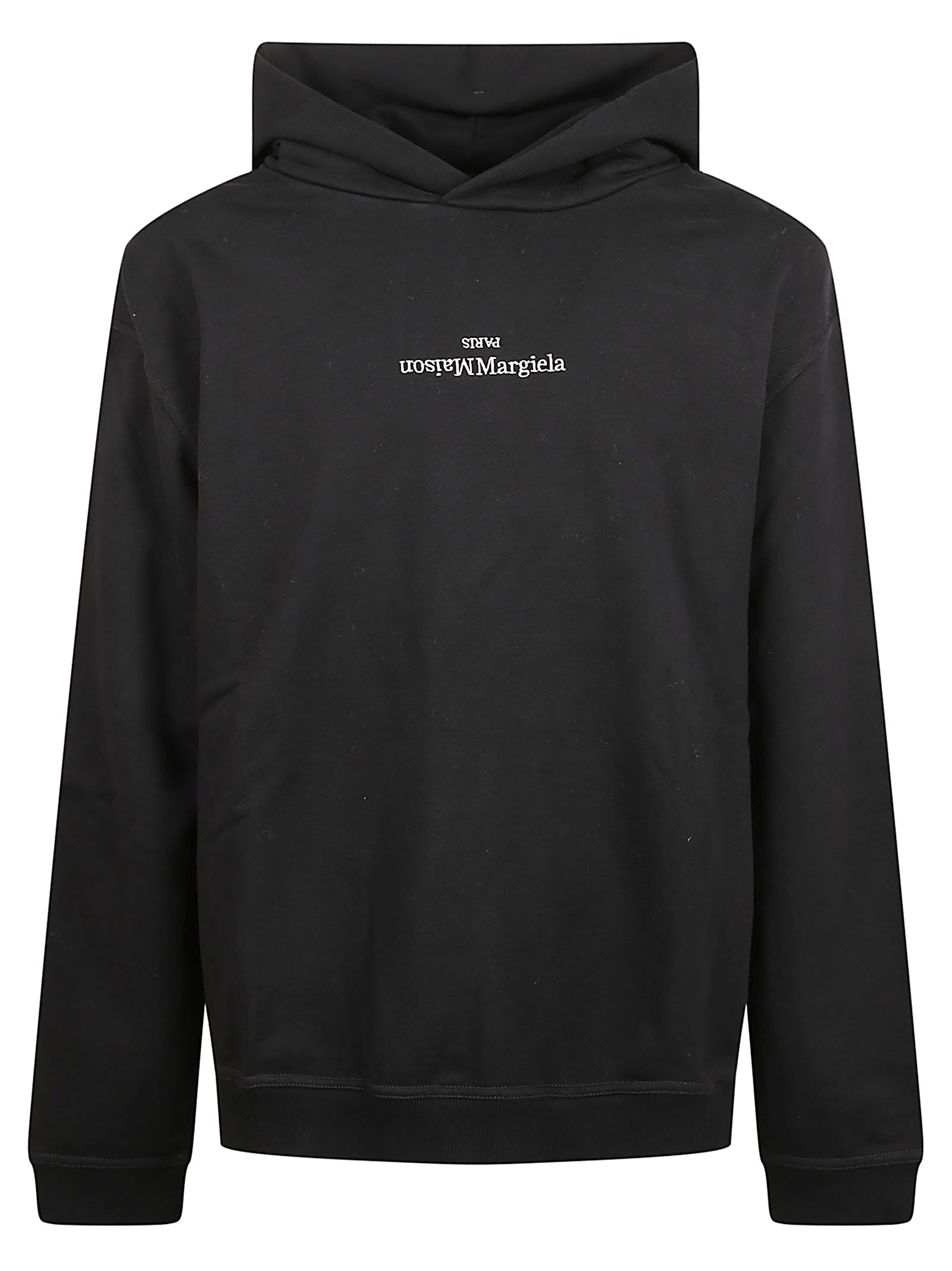 Black Hoodie-Style Sweater With Design