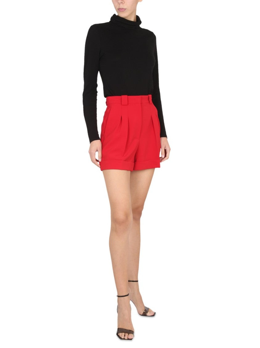 High-Waisted Tailored Shorts With Side Pockets