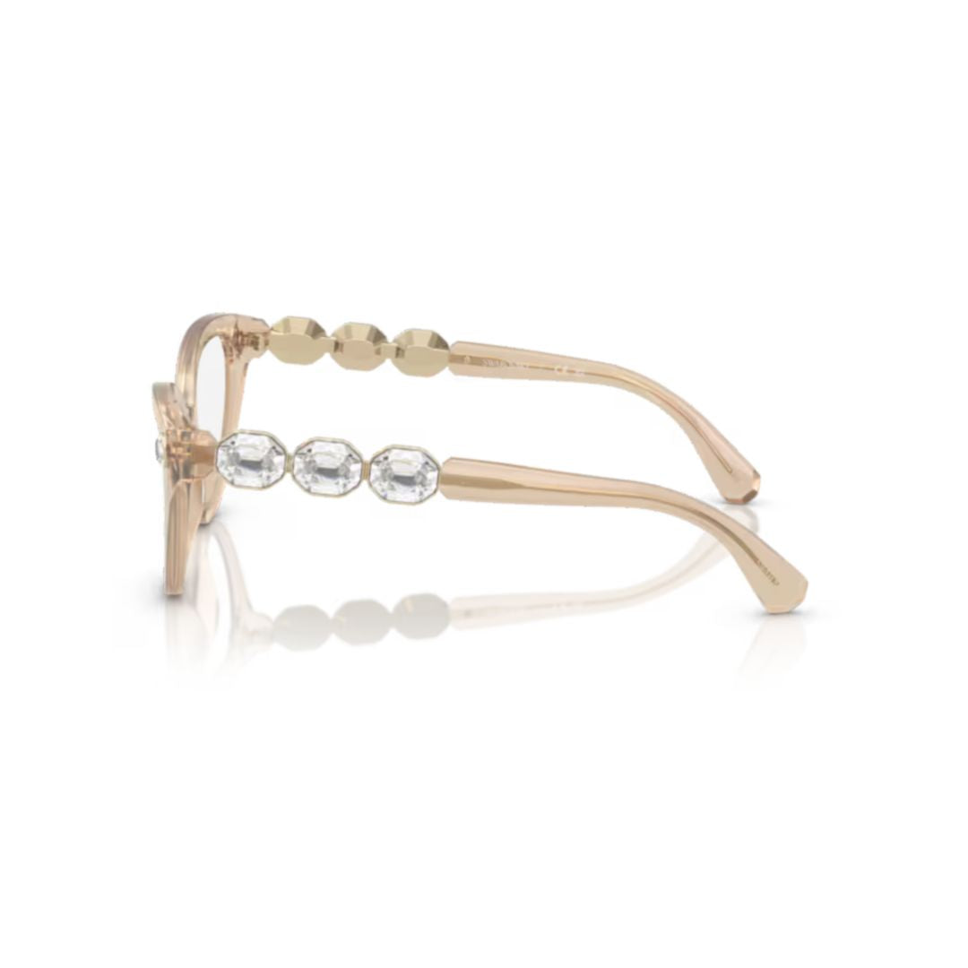 0sk2028 Cat-Eye Sunglasses with Crystal-Embellished Temples