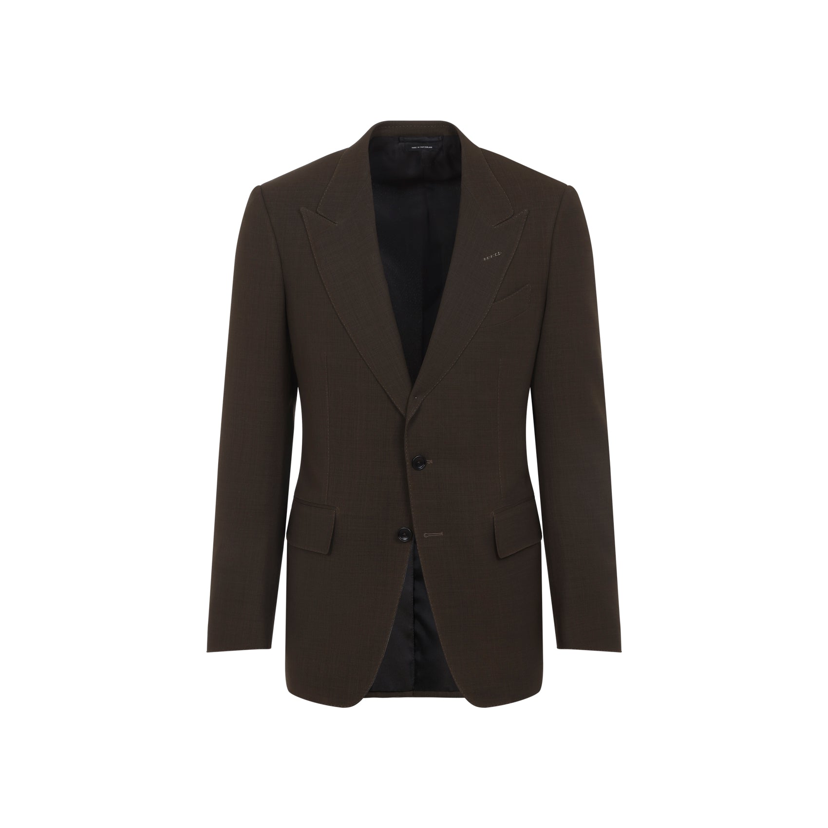 Brown Wool Tailored Fit Jacket