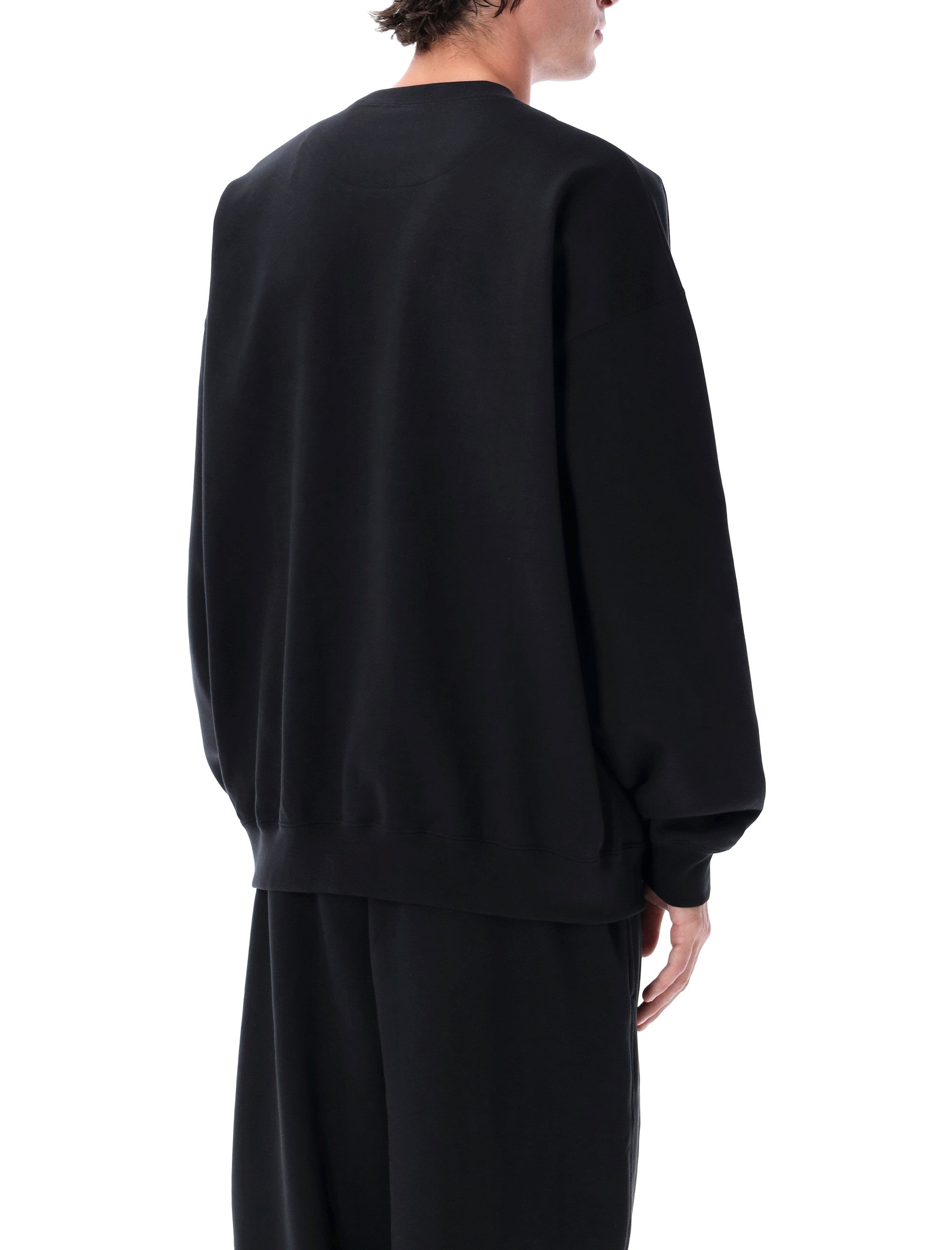 Brushed Terry Loose-Fit Crewneck Sweatshirt