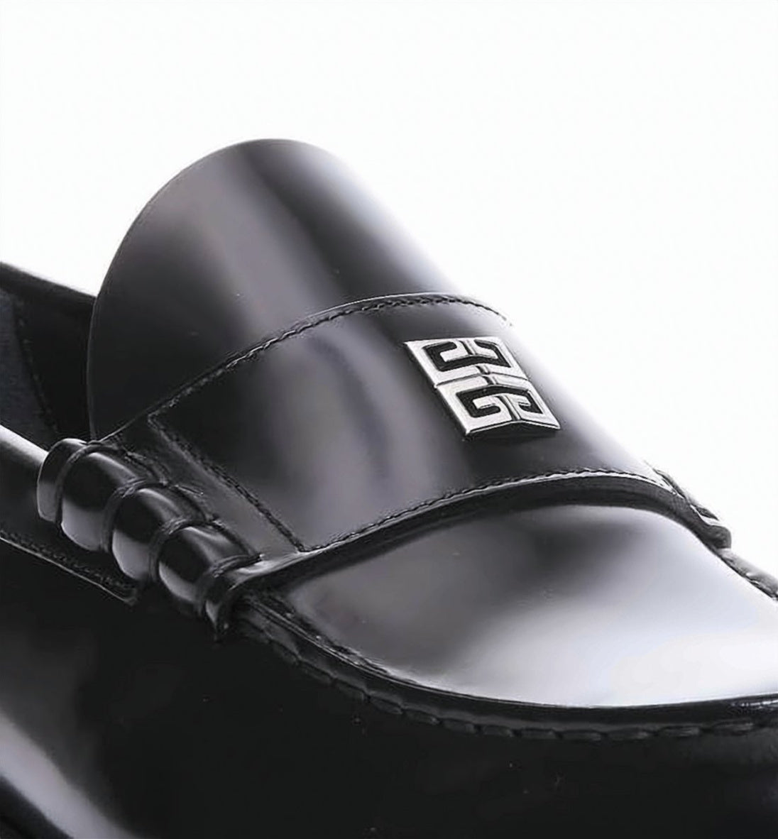 Polished Black Cowhide Leather Loafers