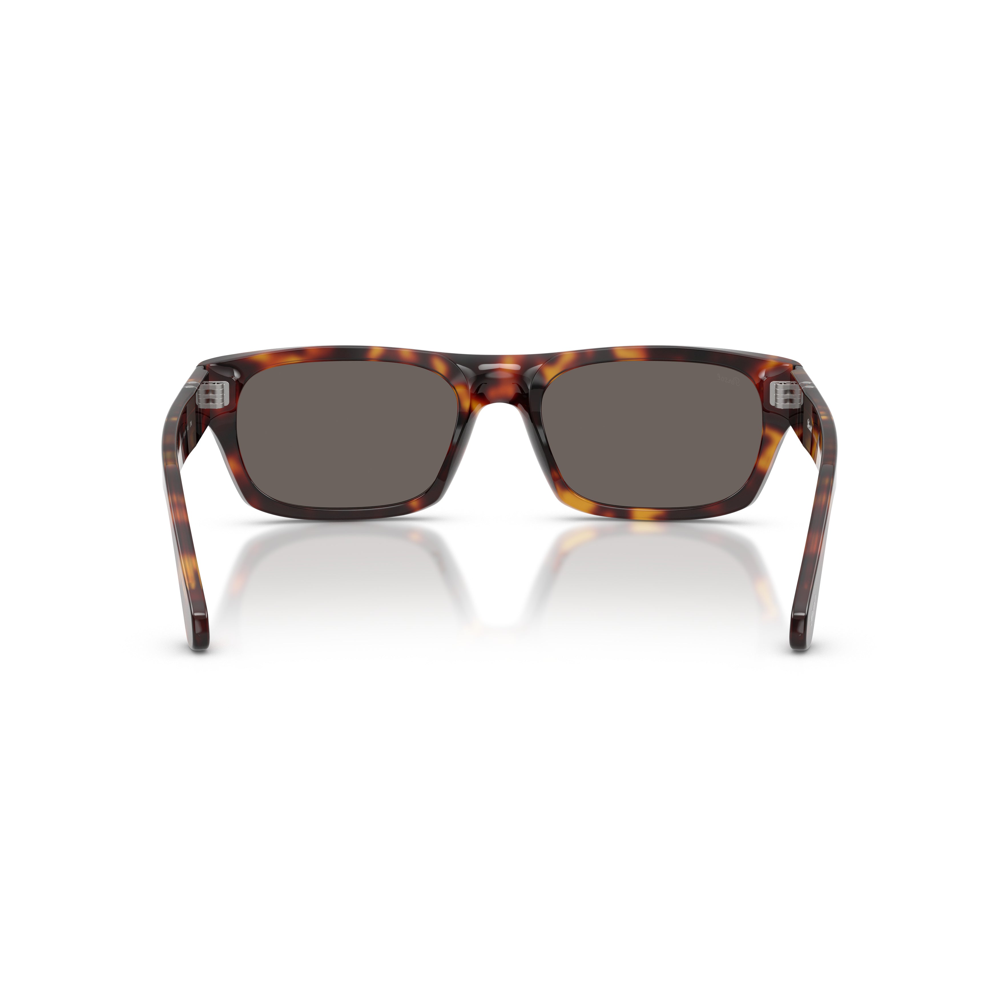 Rectangular Tortoiseshell Acetate Sunglasses with Silver Arrow Detail