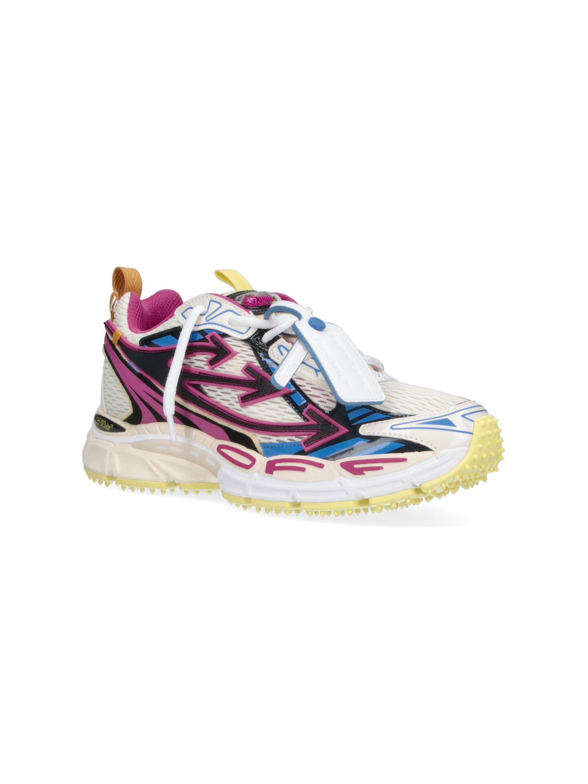 White Dynamic Graphic Accents Sneakers