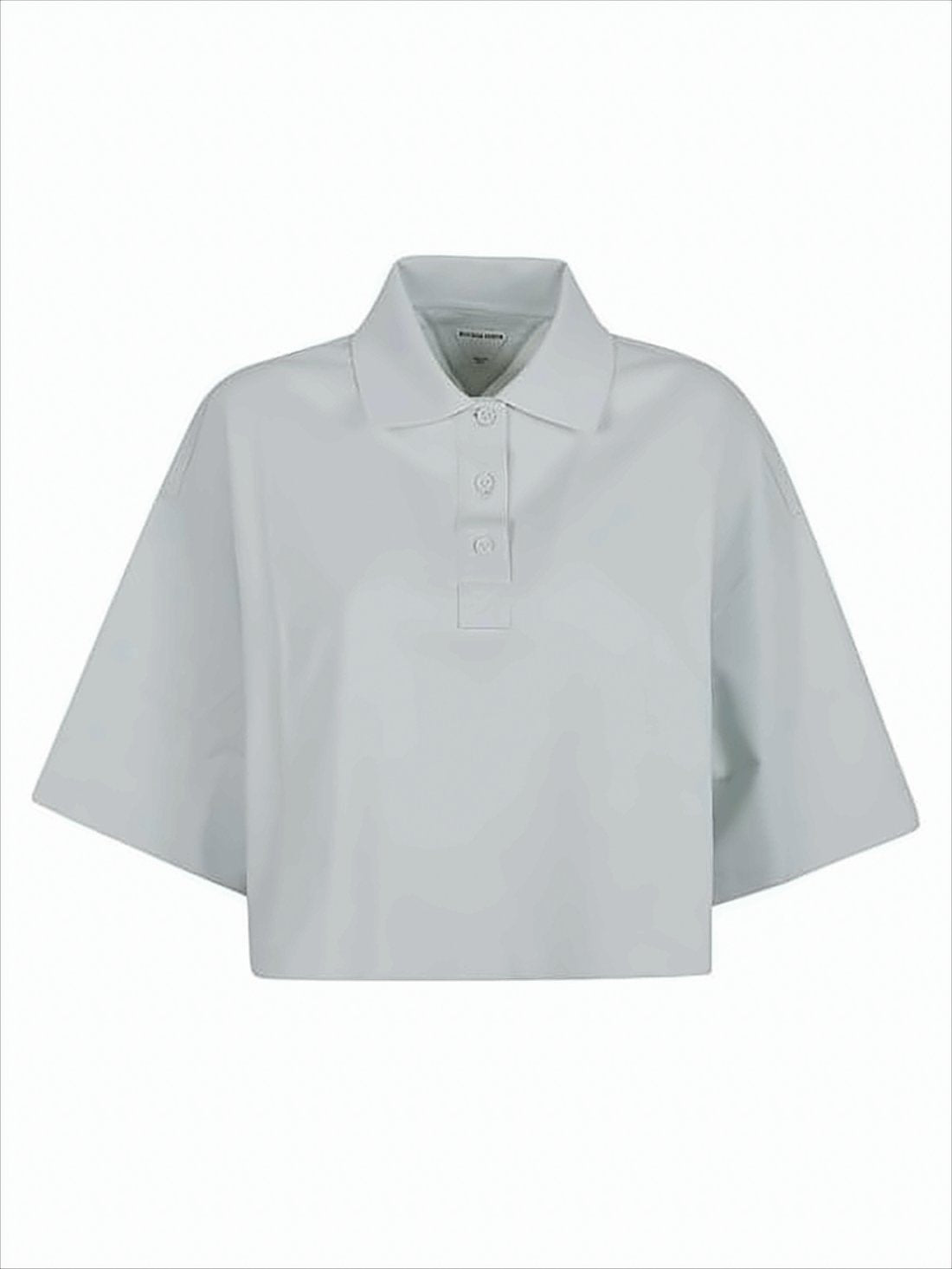 Cropped Polo Shirt with Classic Collar