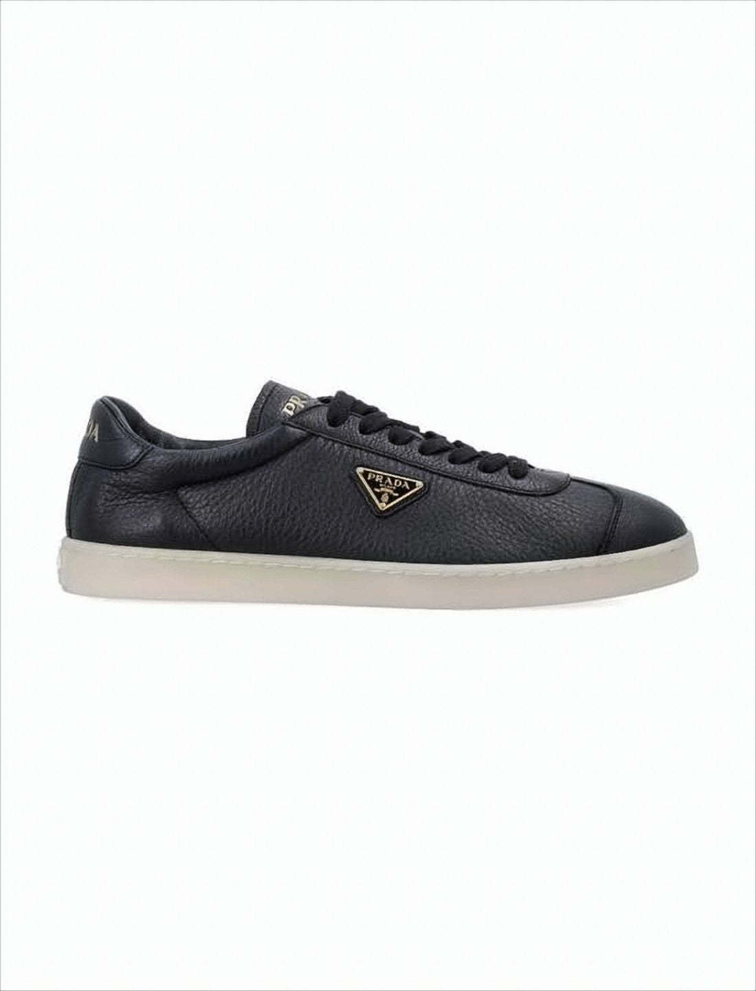 Textured Leather Low-Top Sneakers