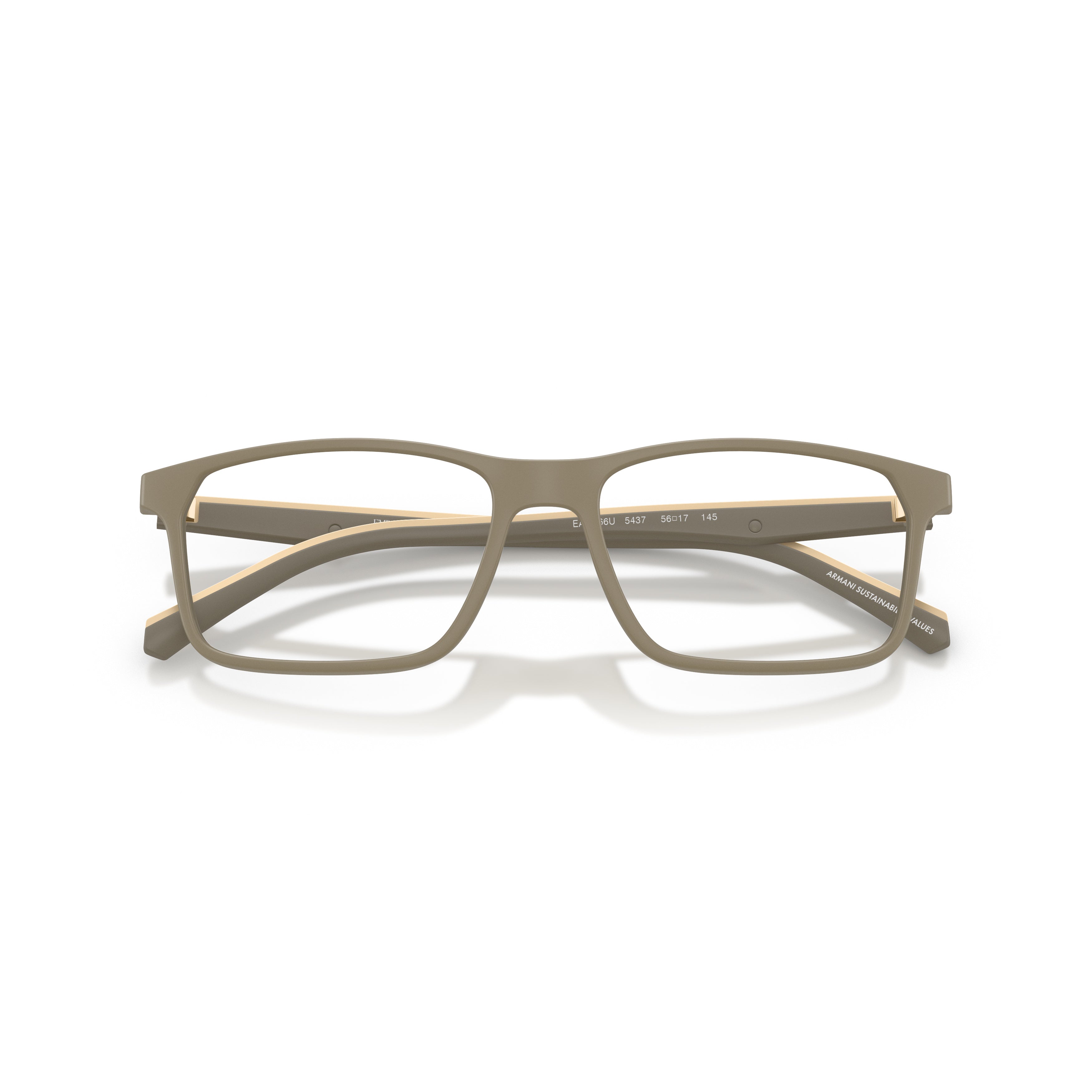 0ea3266u Rectangular Matte Finish Eyeglasses with Subtle Logo
