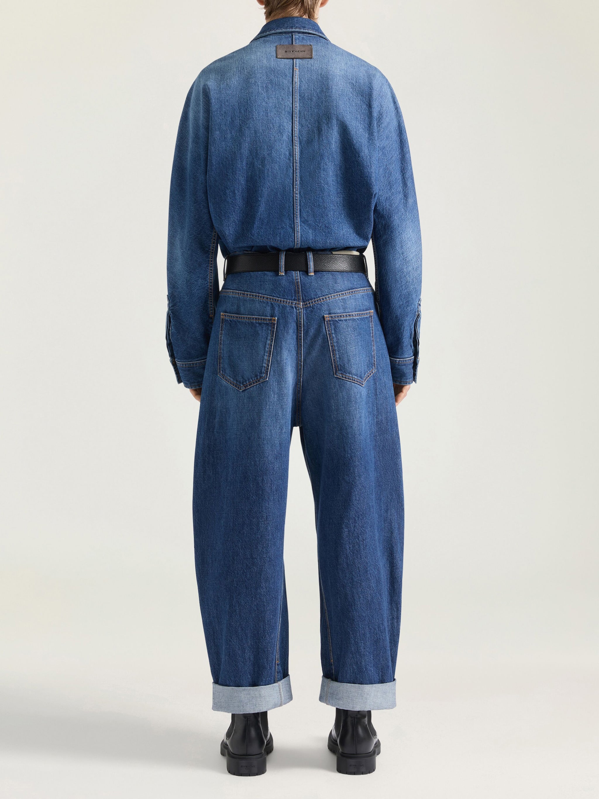 Medium Blue Denim Pointed Collar Overshirt