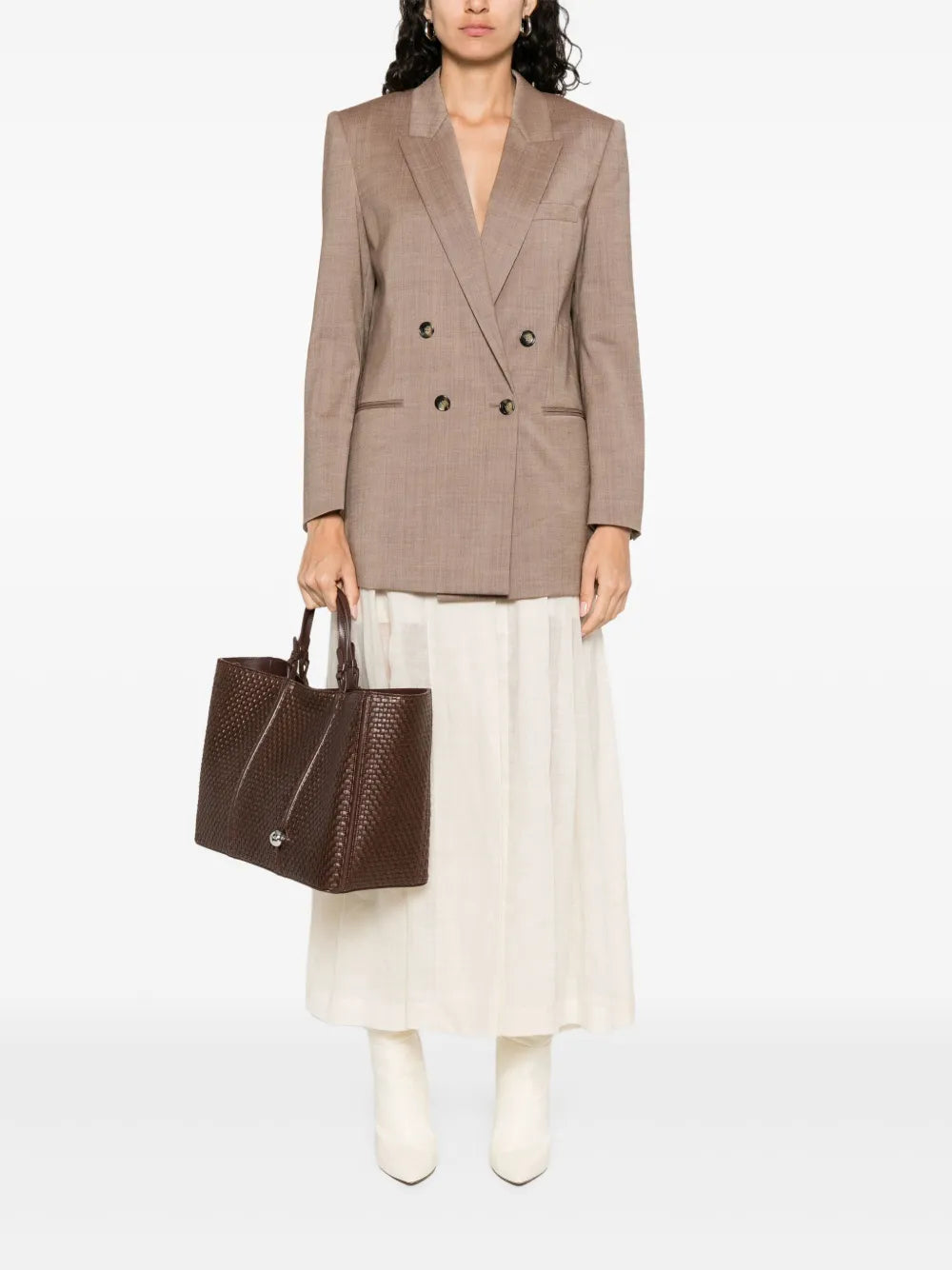 Tailored Neutral Jacket With Classic Silhouette By Philosophy