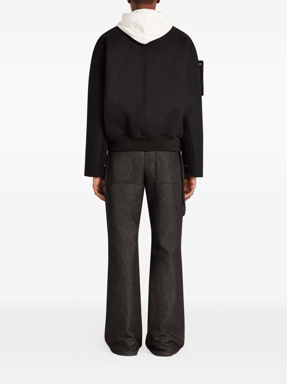 Pointed Collar Black Jacket