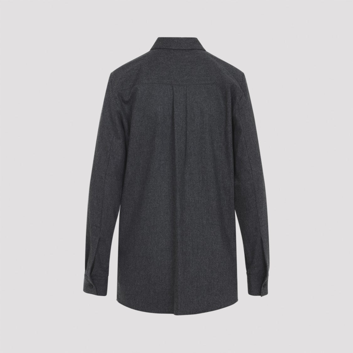 Classic Button-Down Shirt In Luxurious Wool-Cashmere Blend