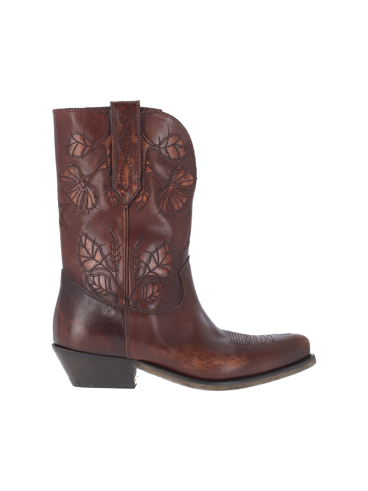 Brown Wish Star Tonal Stitched Boots
