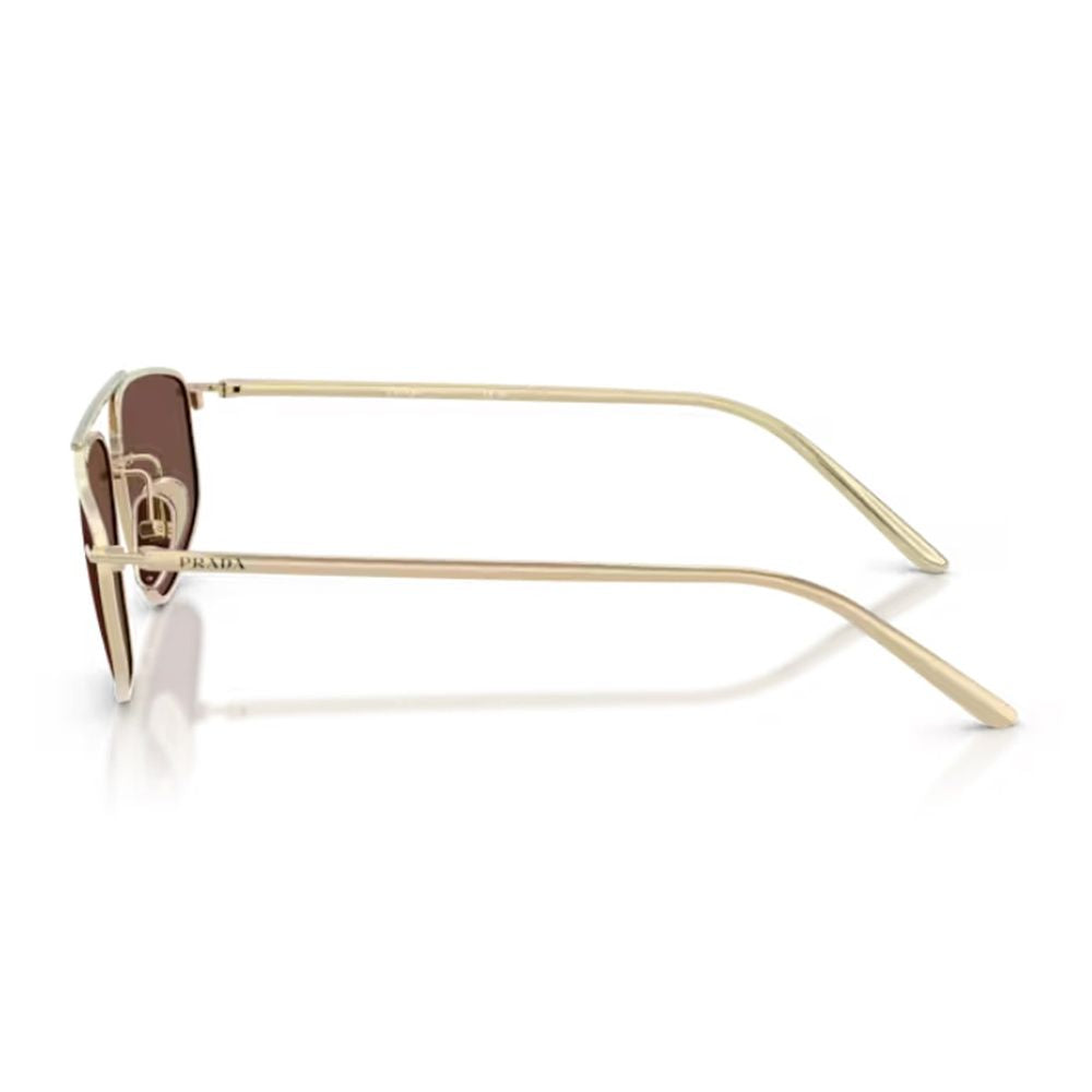 Pr C51S Rectangular Light-Gold Metal Sunglasses