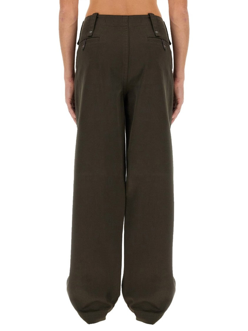 Wide-Leg Cotton Pants