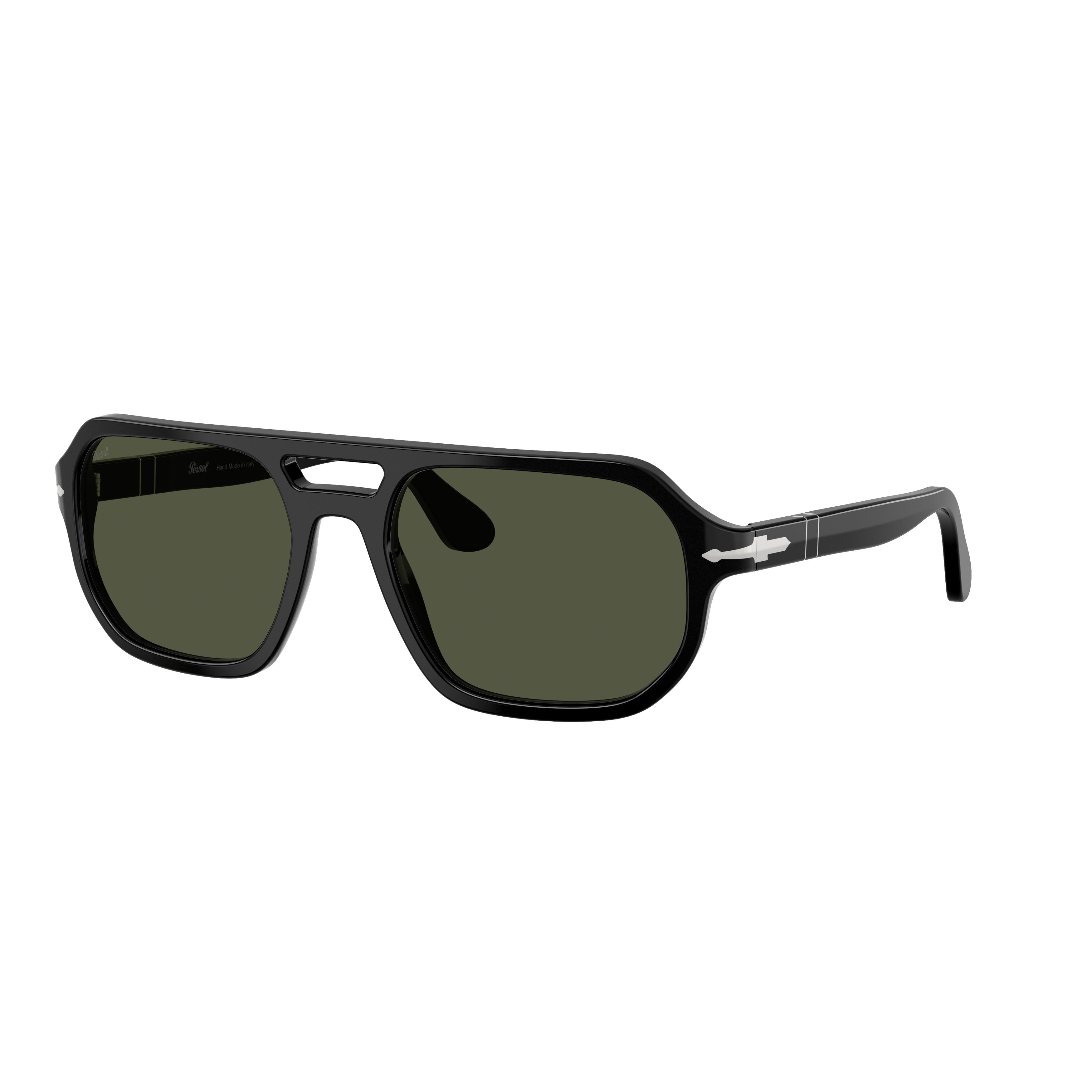 0po3393s Rectangular Acetate Sunglasses with Double Bridge Design