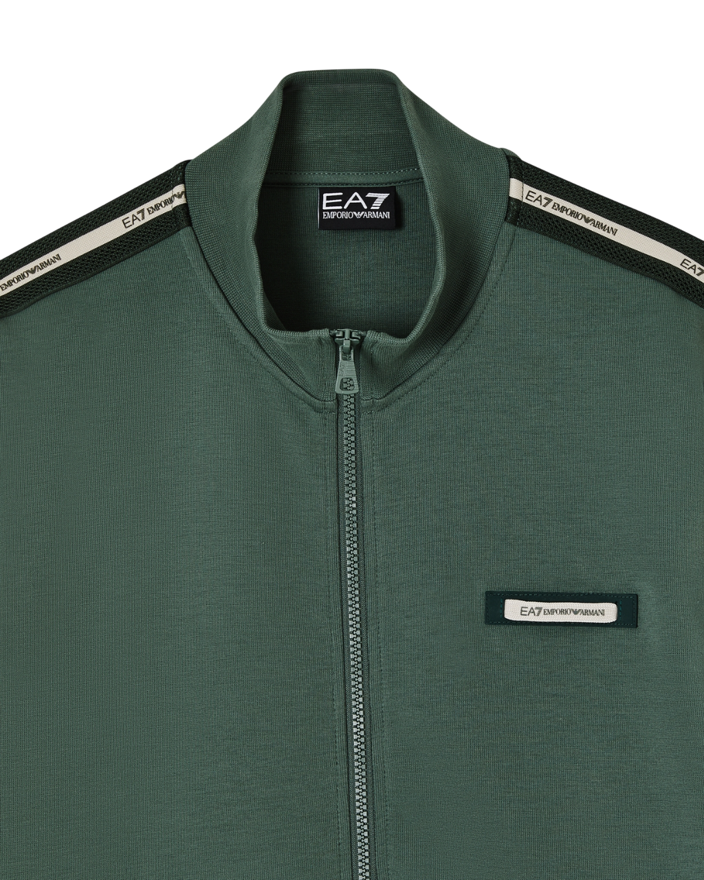Full-Zip Sweatshirt with Contrasting Stripes