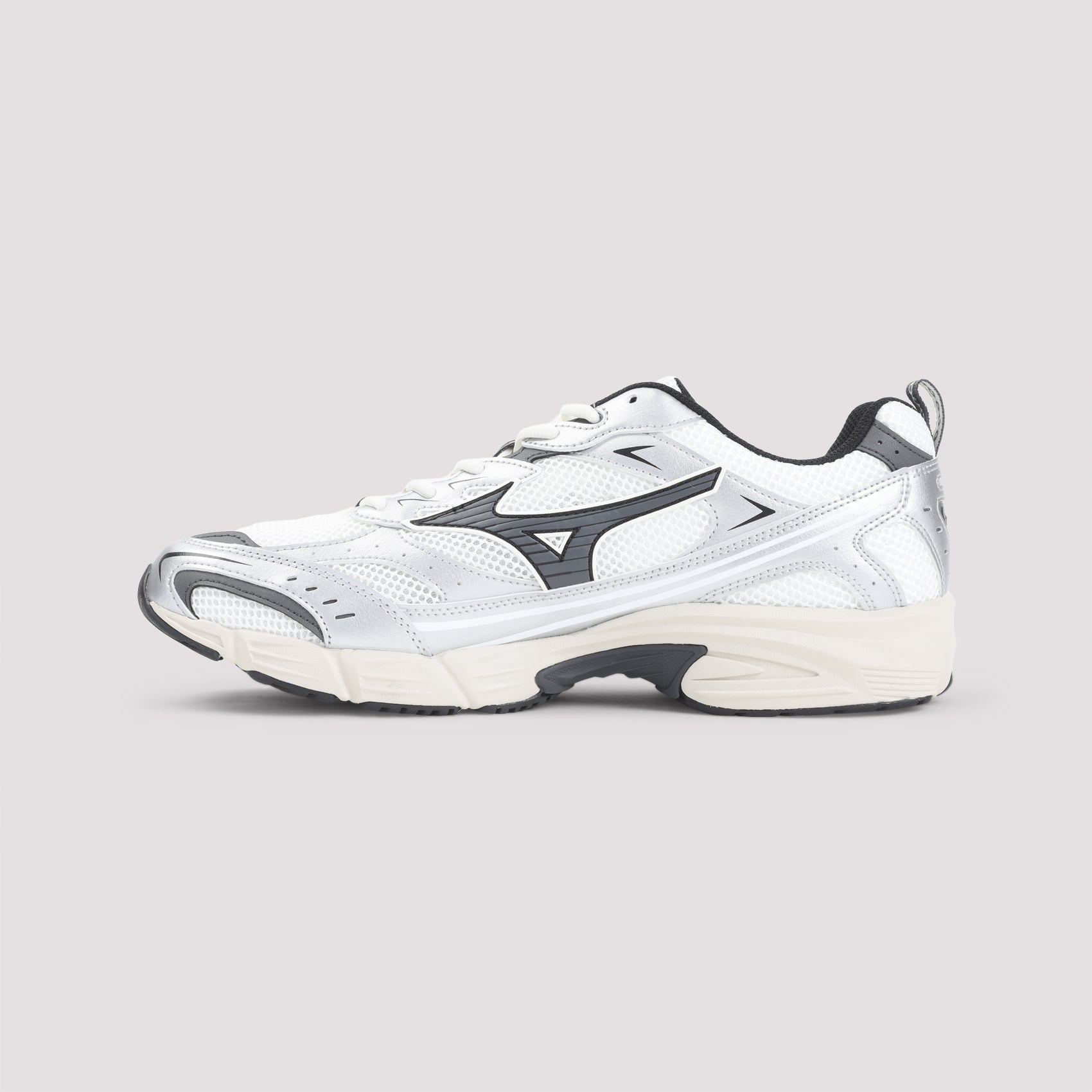 Cushioned Sneakers With Leather And Mesh Combination
